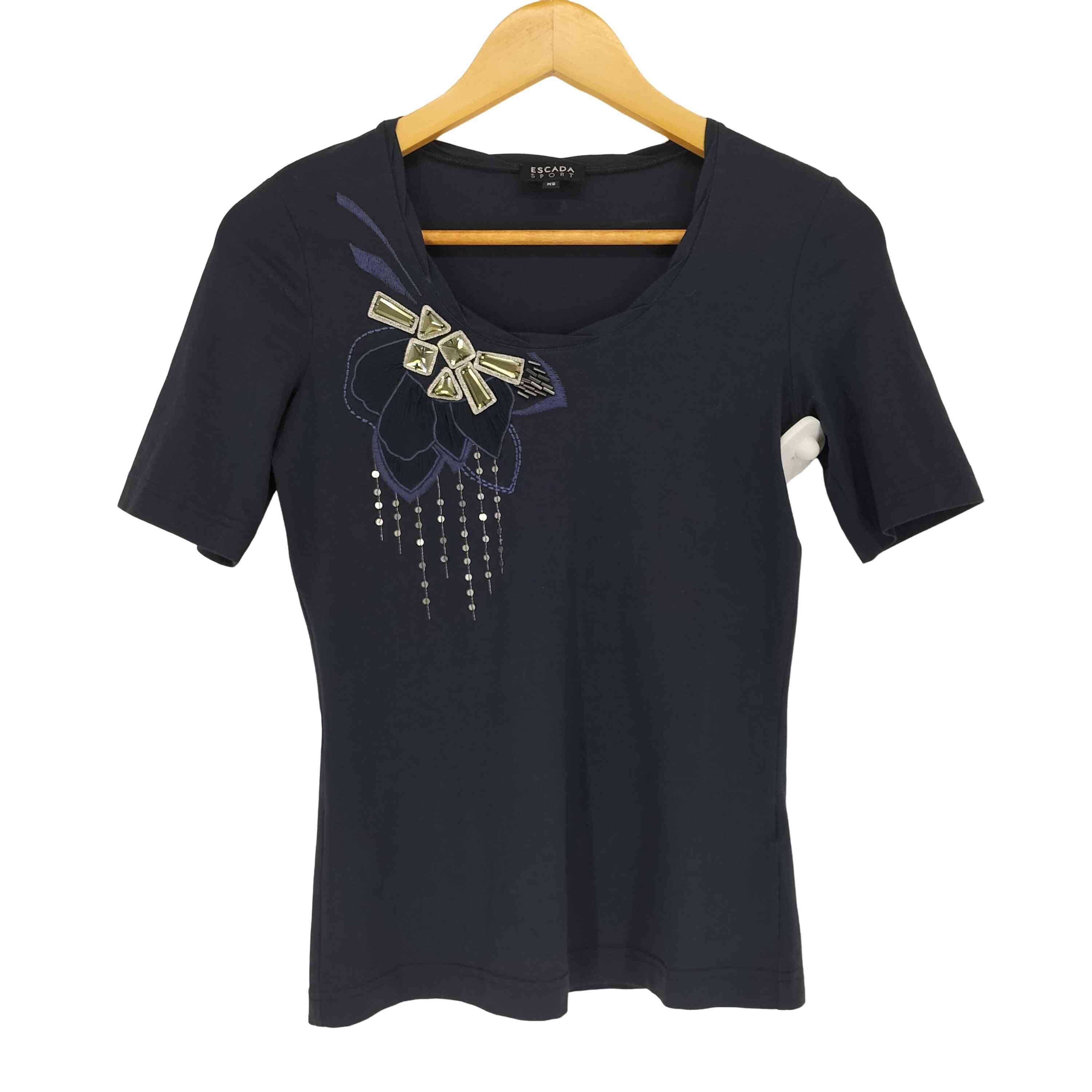 エスカーダスポーツ ESCADA SPORT ナイロンフーデッドハーフコート  