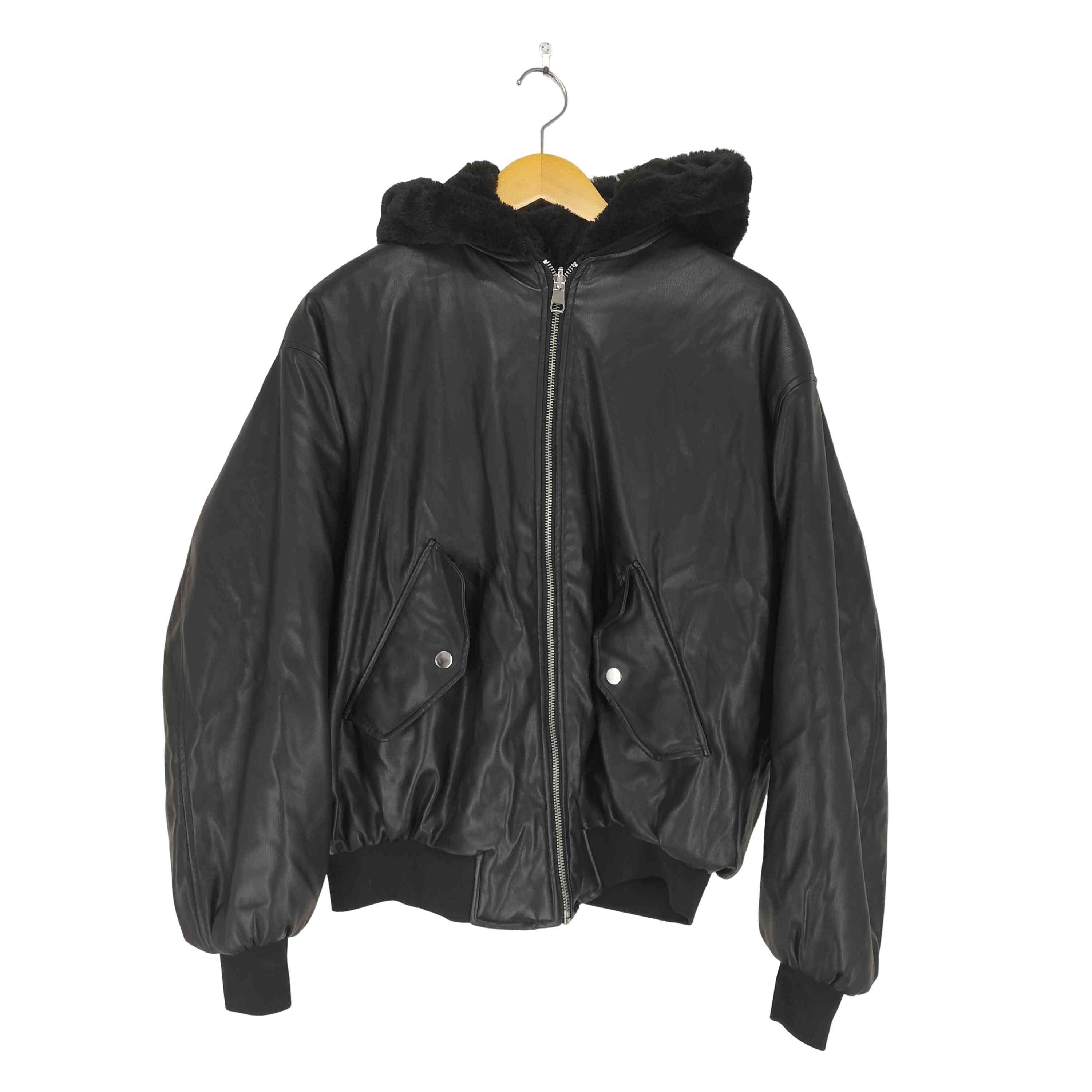 ザラ ZARA フェイクファー リバーシブルボンバージャケット レディース 