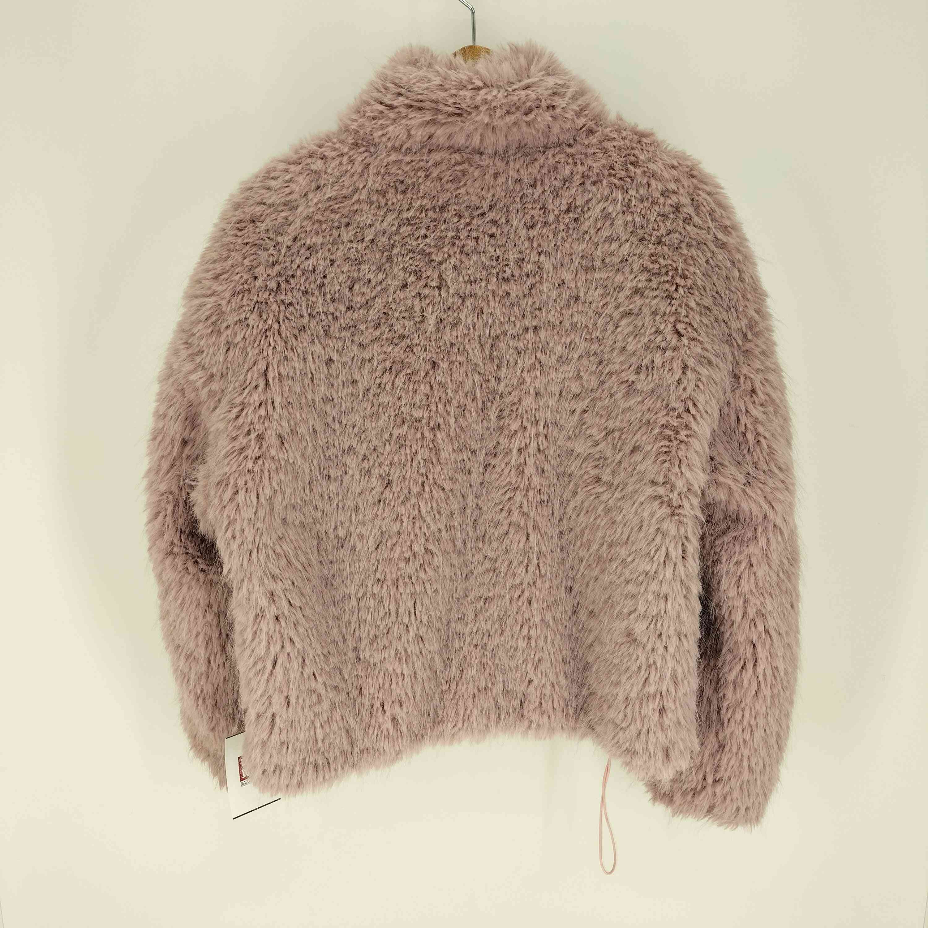 EZEK PROJECT Rabbit fur jacket ロゴ プレート スタンドカラー 