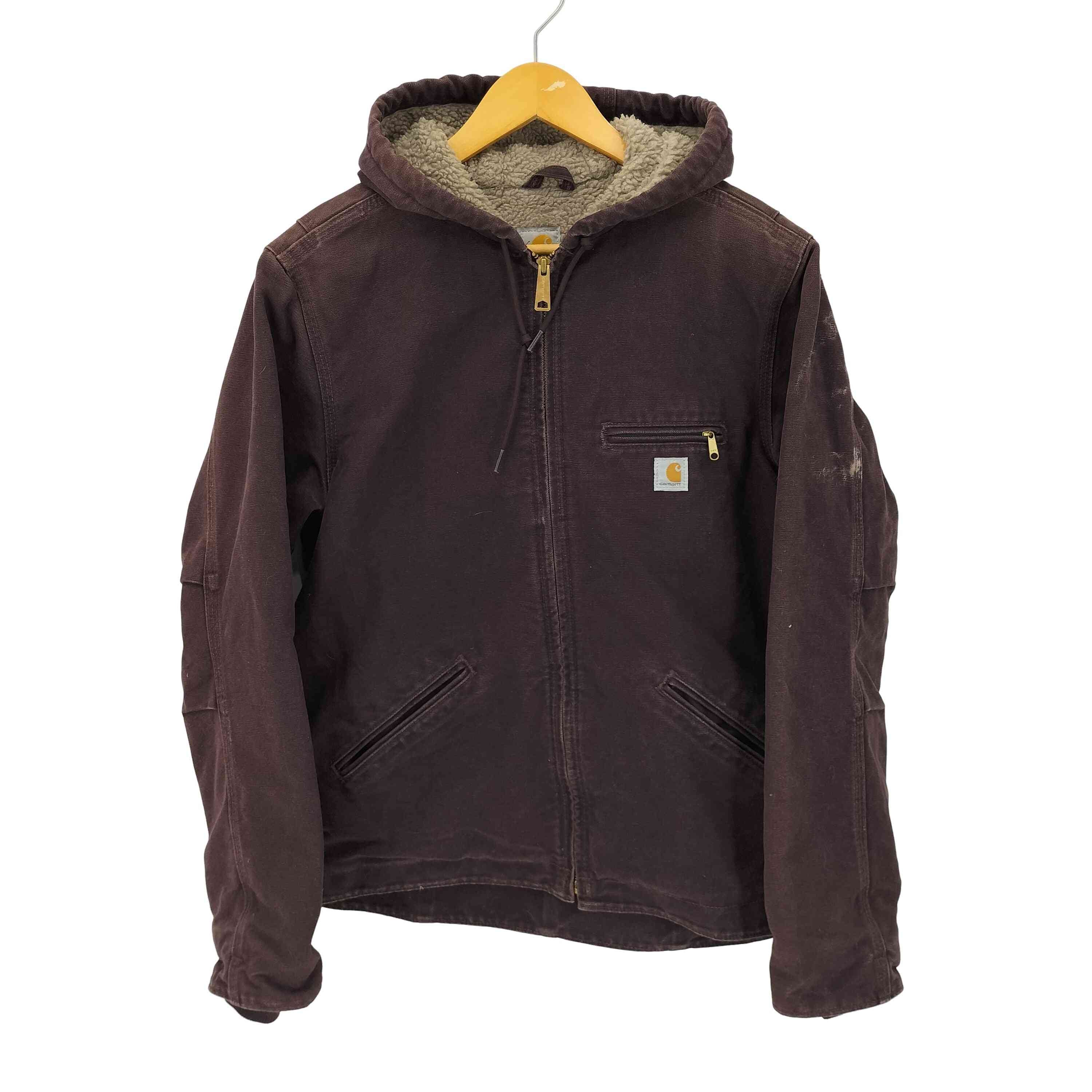 【※希少】カーハート★革タグロゴ ダックジャケット パーカー 2XL ブラウン 希少】カーハート☆革タグロゴ ダックジャケット パーカー 2XL