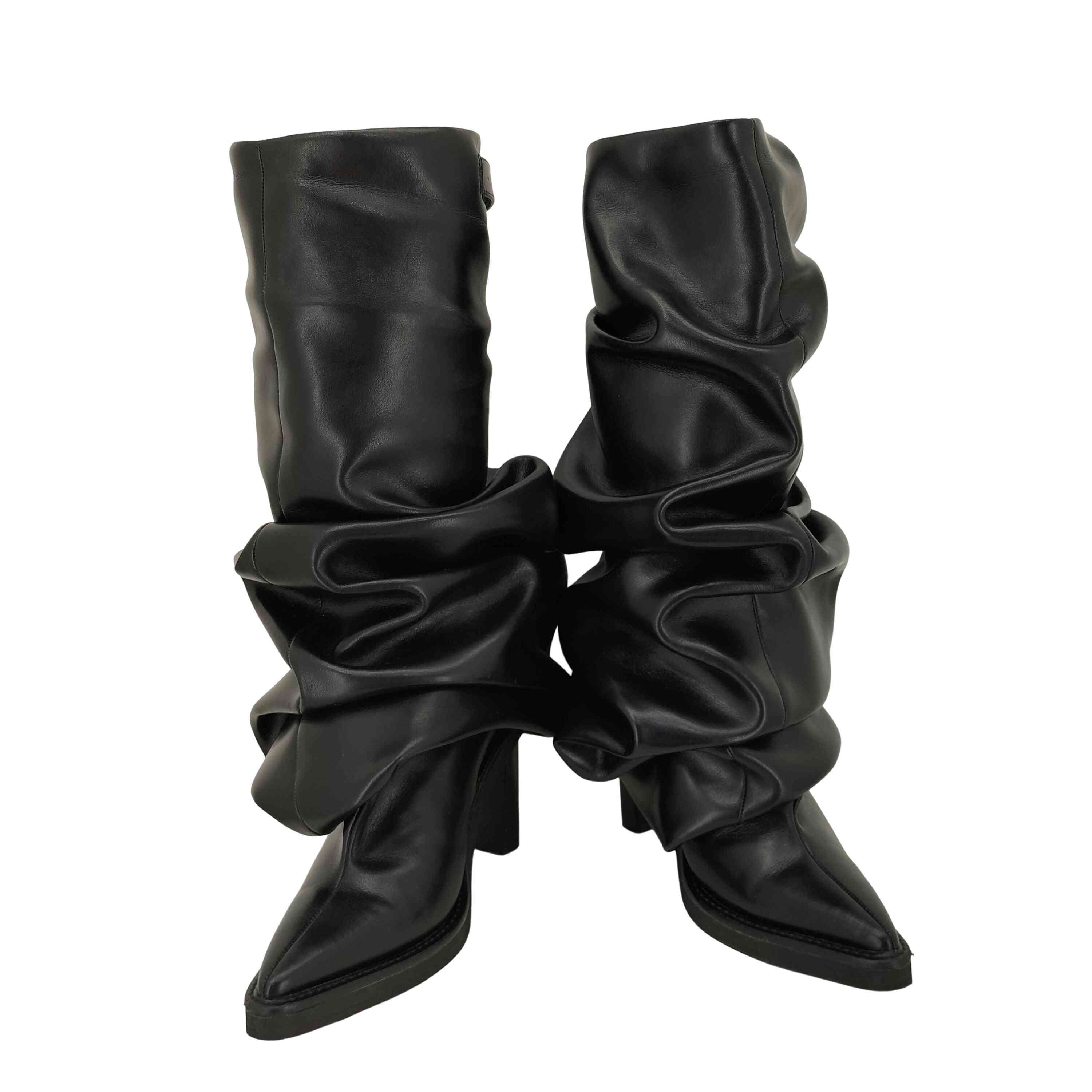 POOLDE Melted Boots Black 38 Melted Wedge Boots – POOLDE