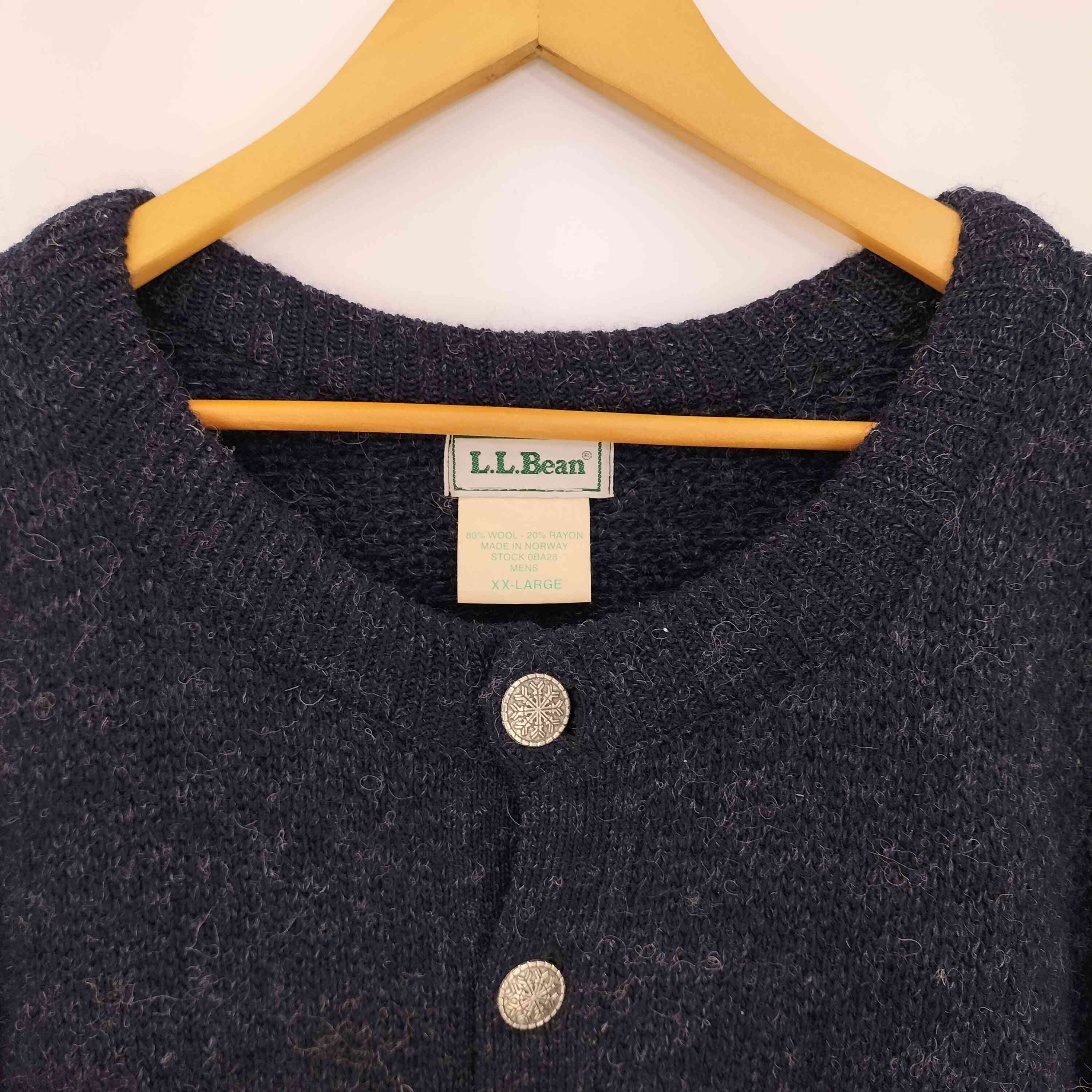 エルエルビーン L.L.Bean 80s ノルウェー製 バーズアイ ウールヘンリー