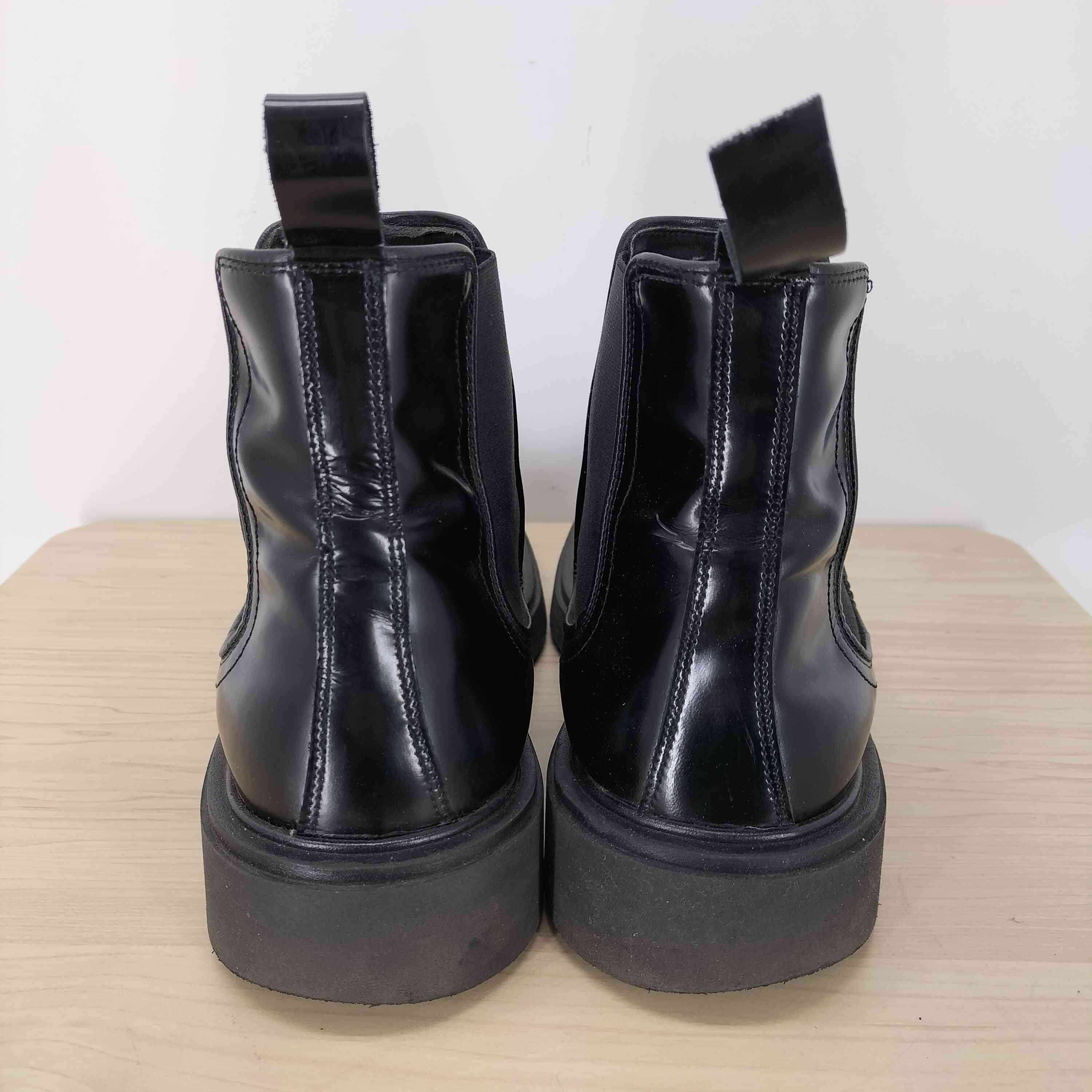 ザラ ZARA SQUARE TOE LEATHER CHELSEA BOOTS スクエアトゥ サイドゴア