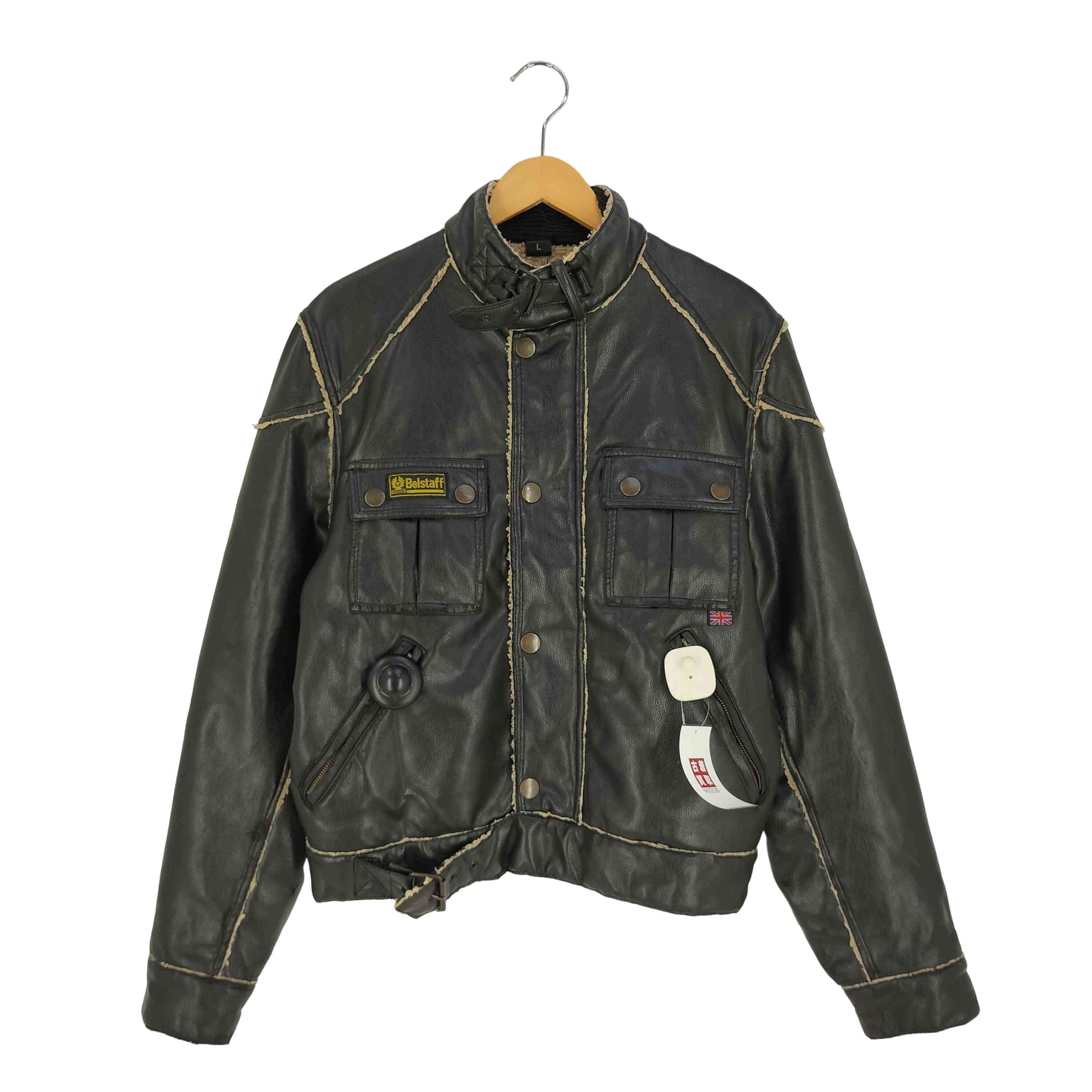 40s BELSTAFF ベルスタッフ PVC ボア ライダース ジャケット