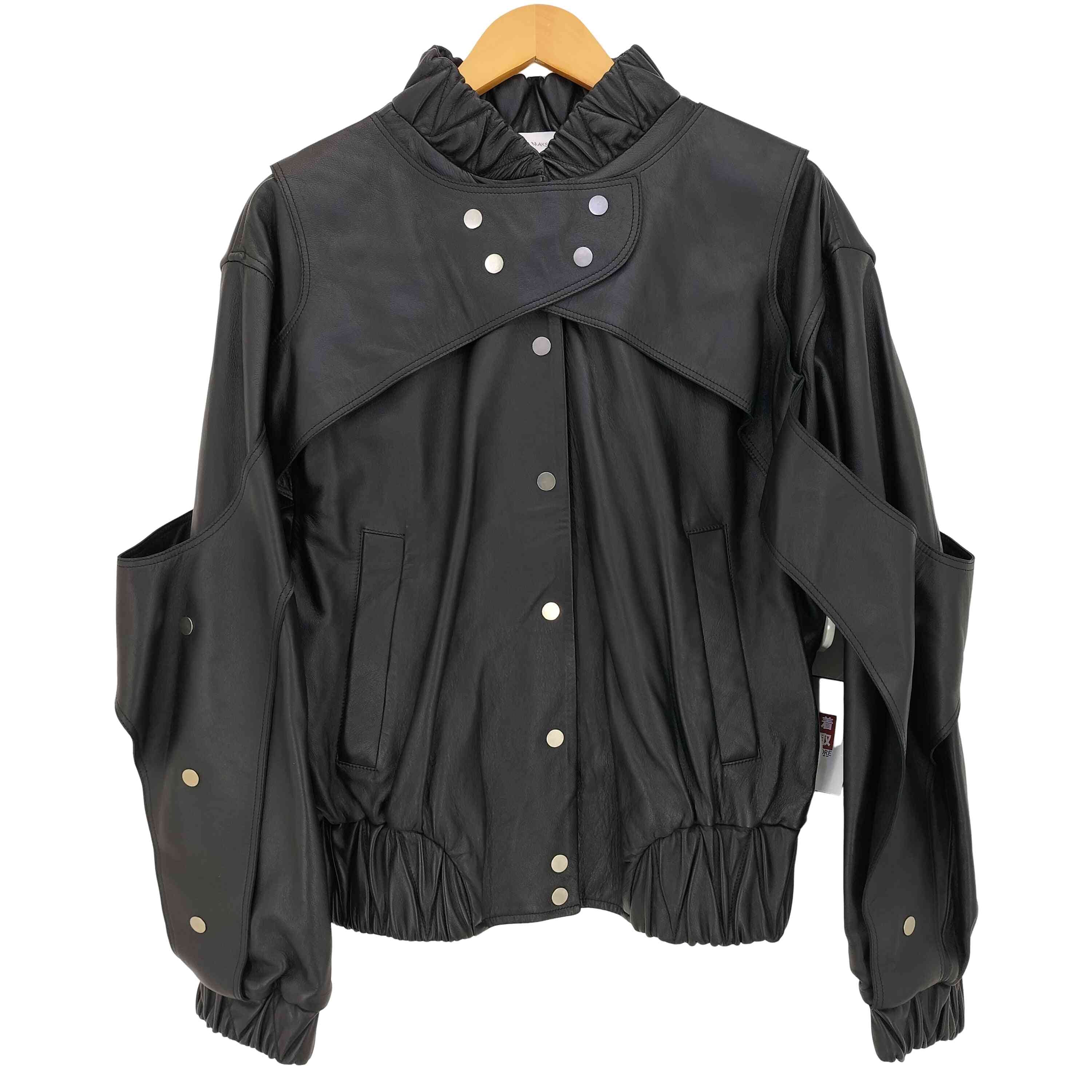 イタリア製VEJAS 羊革スエードパネルデザインブルゾンサイズ38