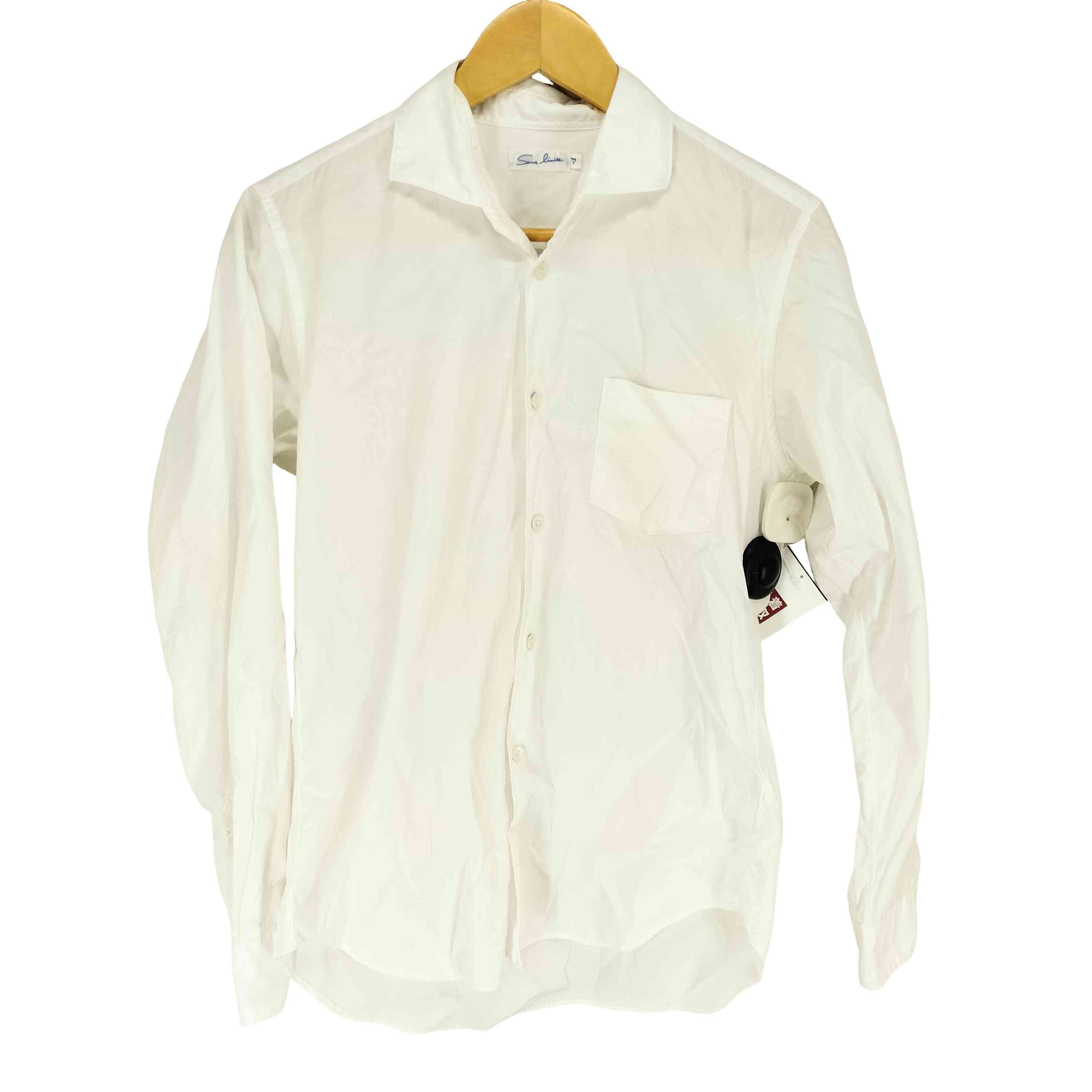 サンリミット Sans limite SH04 White ブロードワイドスプレッドシャツ