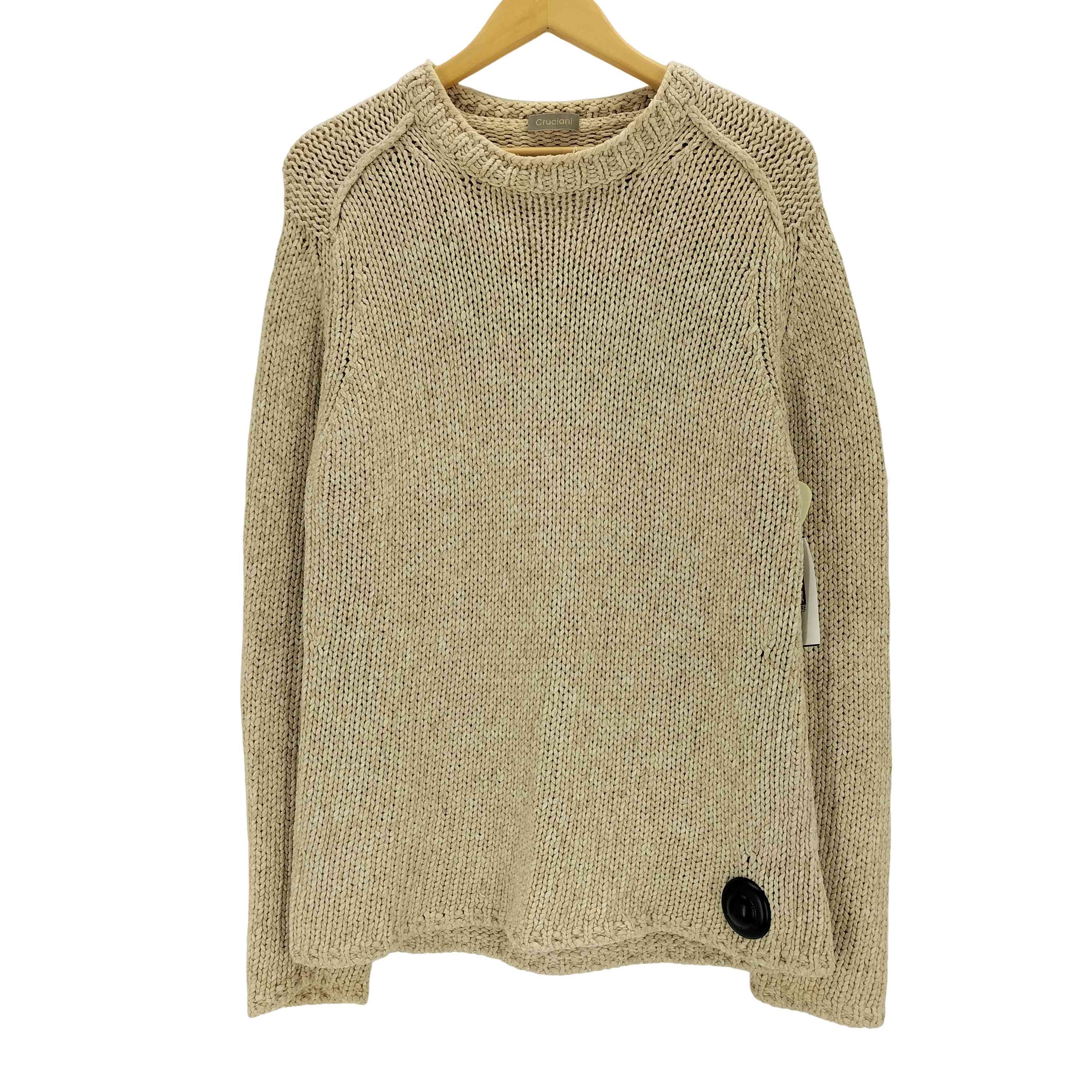 クルチアーニ Cruciani リネンシルクブレンド 前Vニット メンズ 56  