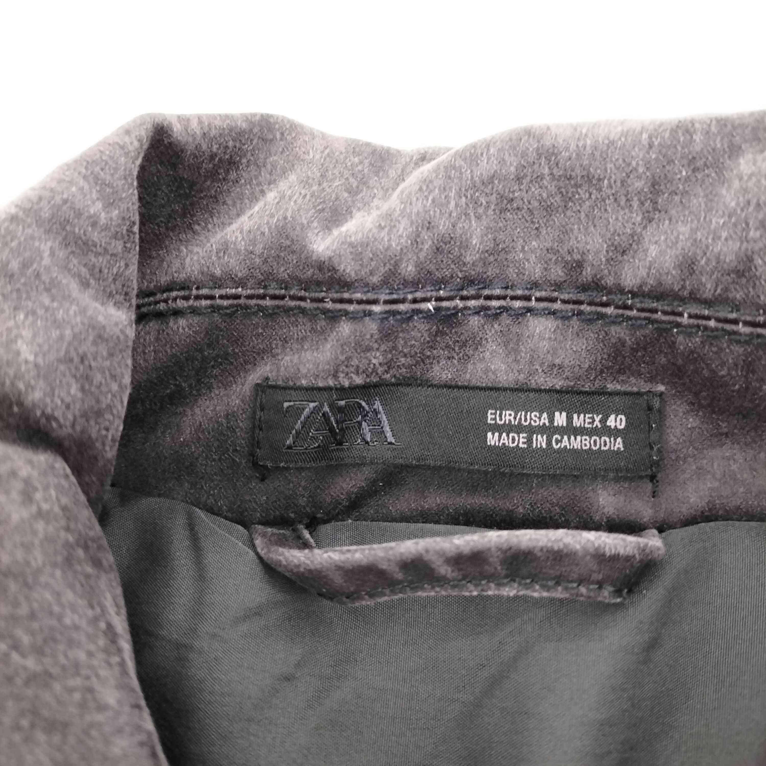 ZARA25aw ウォッシュドワックスフィニッシュジャケットMサイズ ザラ ZARA ウォッシュド ワックスフィニッシュジャケット メンズ