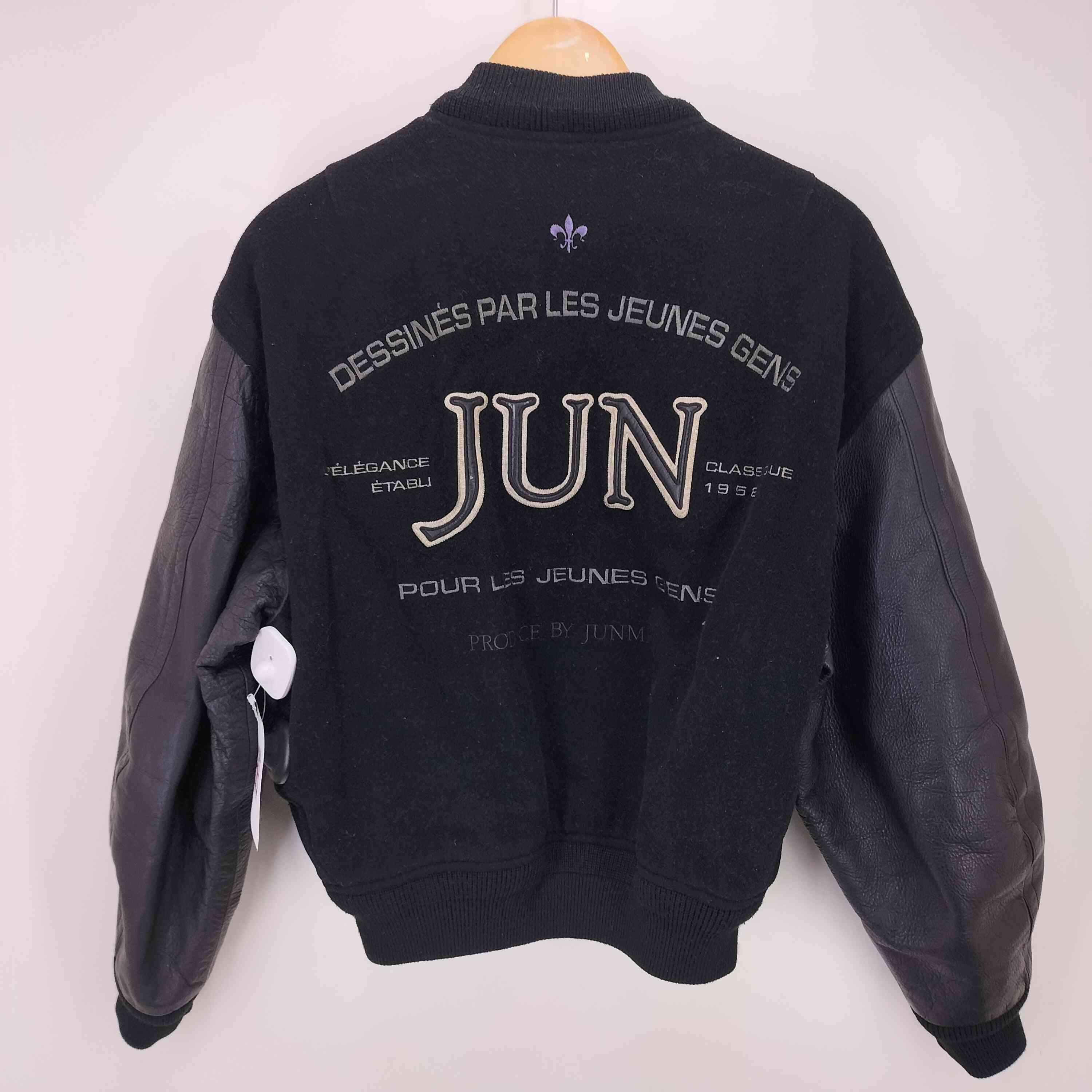 ジュンメン JUN MEN 80-90s 旧タグ 袖レザー切替 スタジアム 
