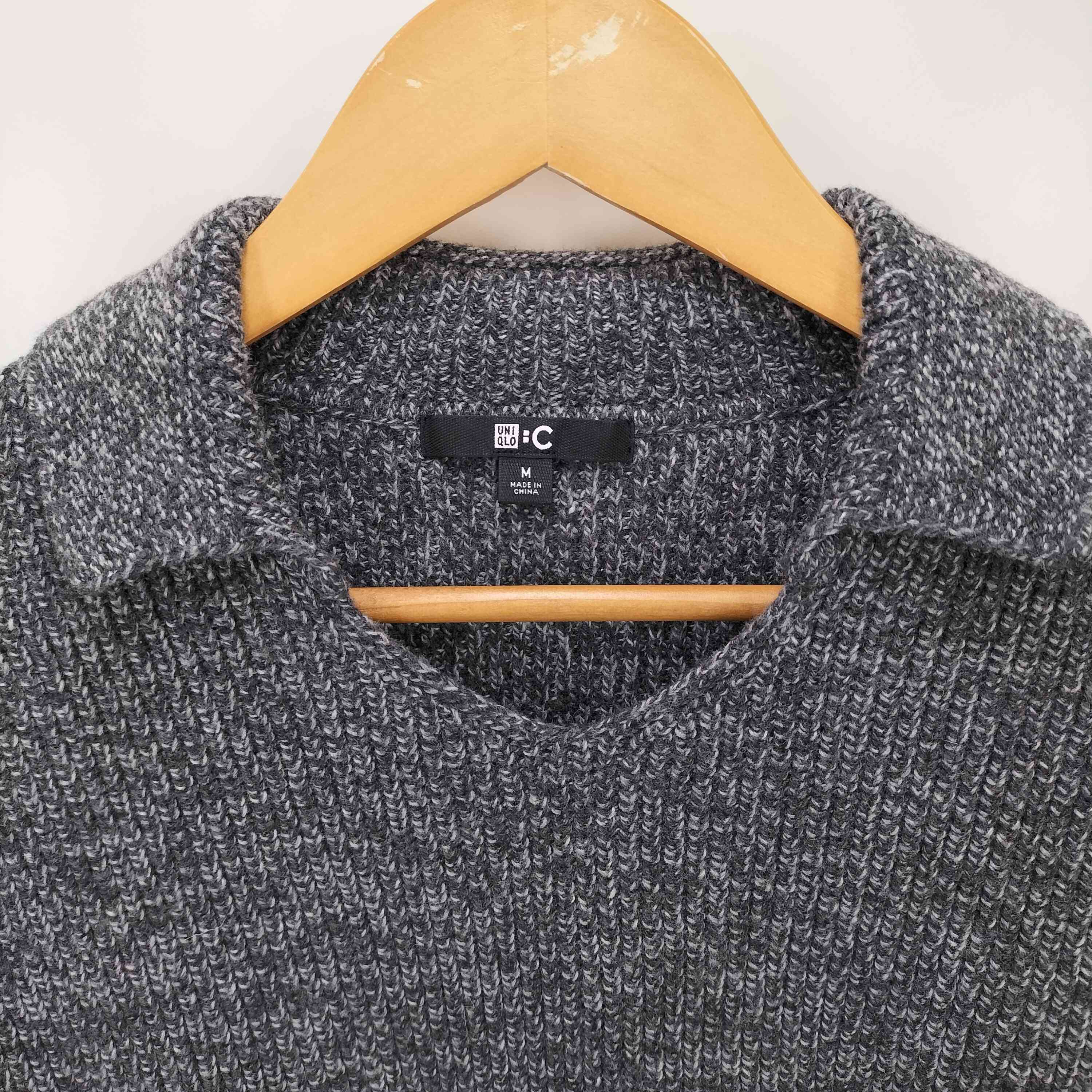 ユニクロシー UNIQLO：C 24AW ミックスヤーン ポロセーター