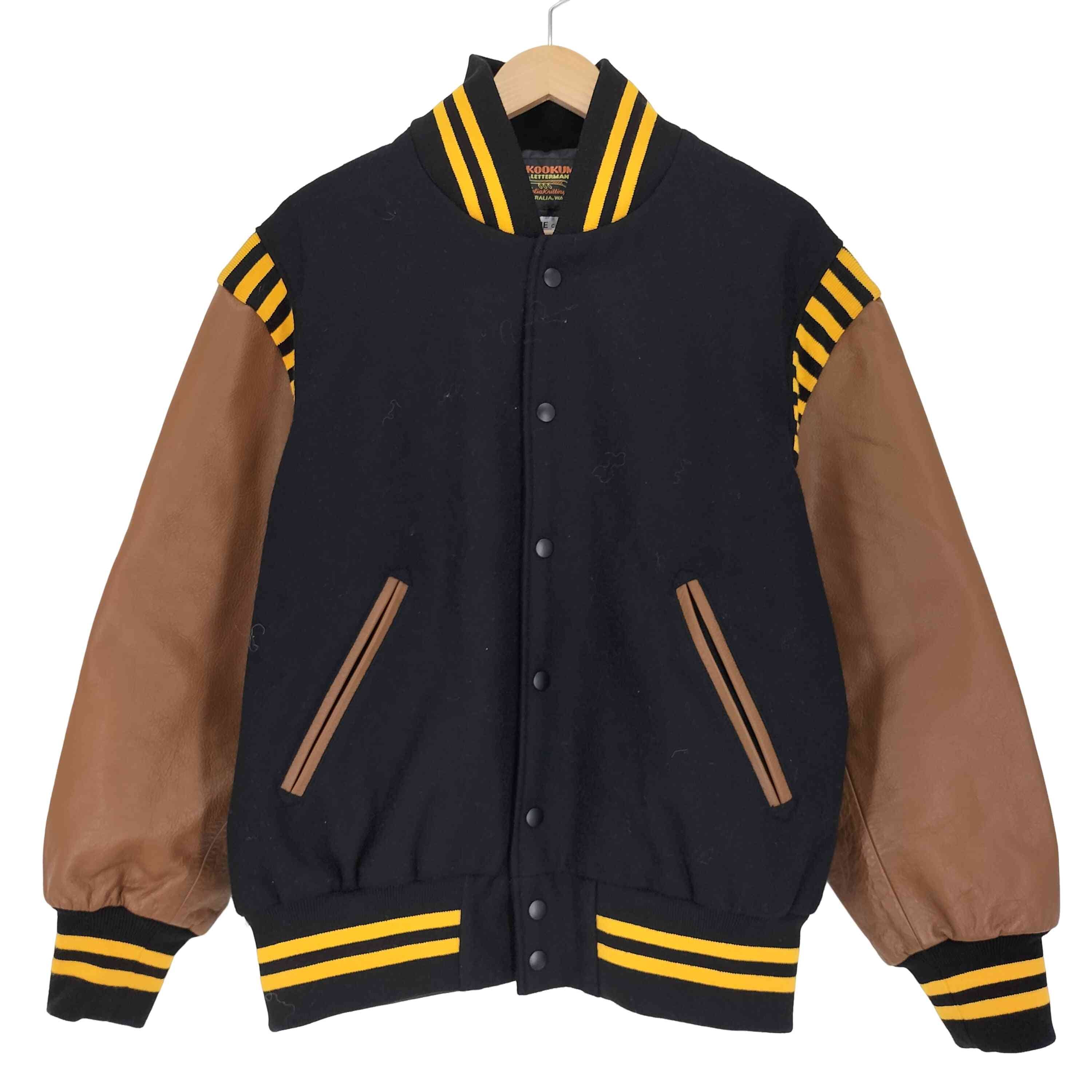 スクーカム SKOOKUM USA製 レザー切替 スタジャン メンズ 38