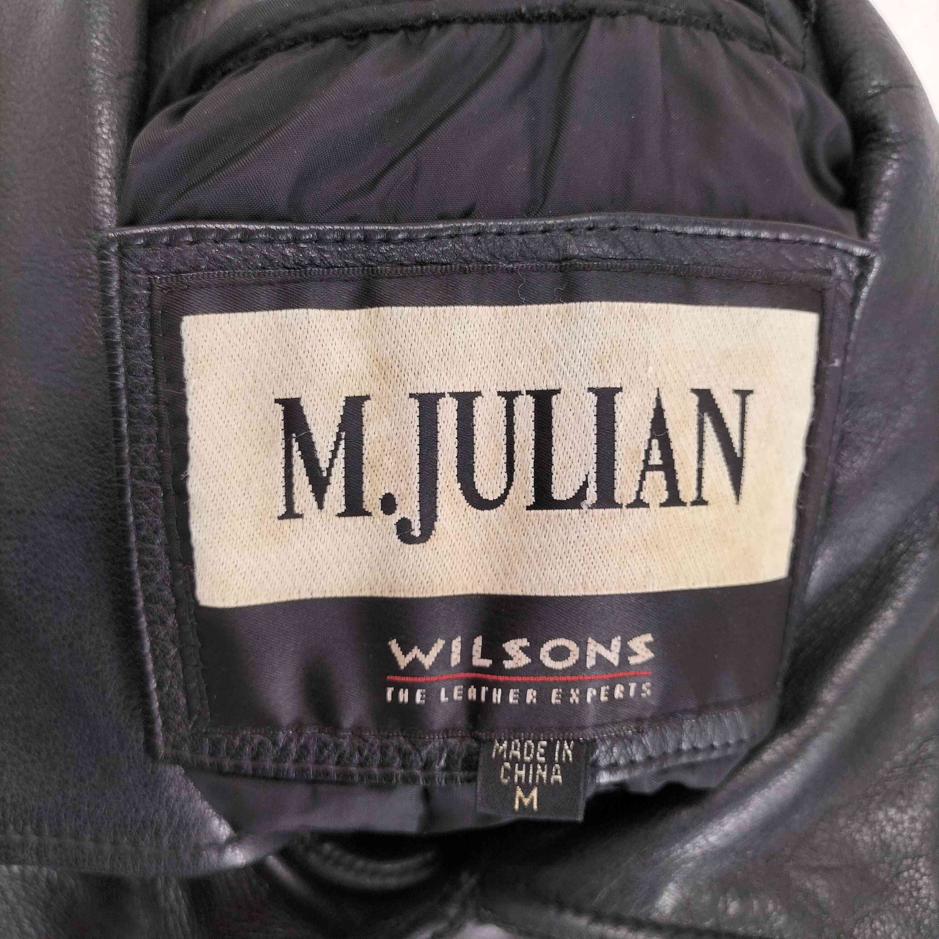 M.JULIAN WILSONS レザージャケット　ハーフコート 古着 M.JULIAN WILSONS/ウィルソンズレザー/フロントボタン