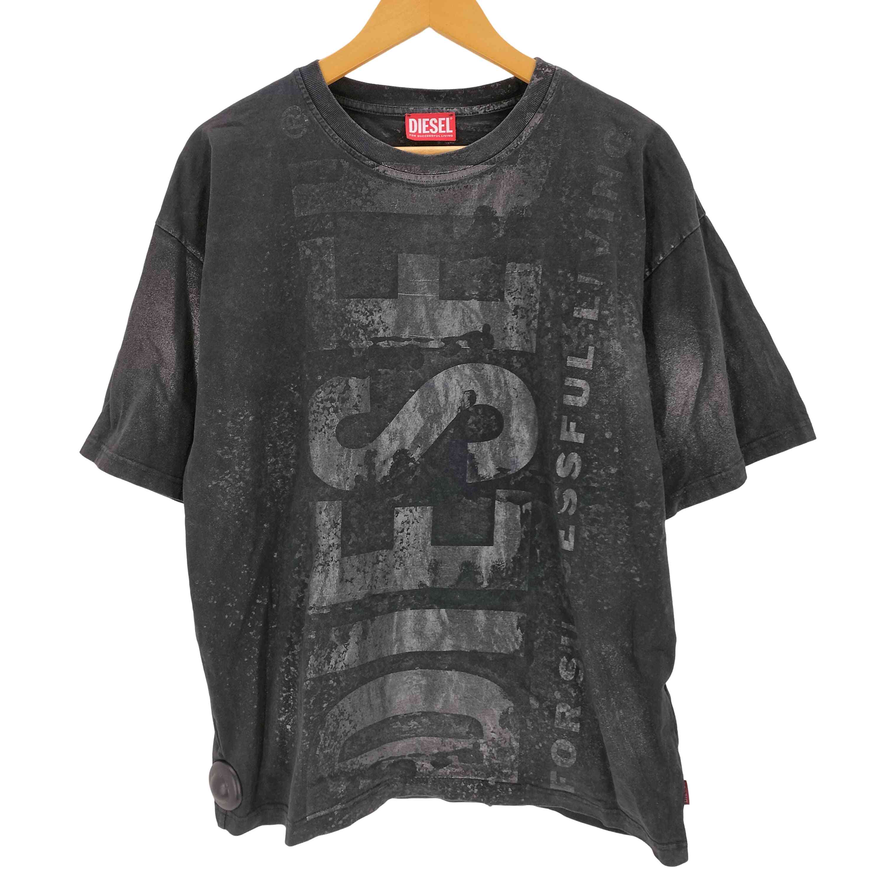 DIESEL/ラバーコーティング トレーナー/L/BLK/S-GINN-E7 DIESEL/ラバーコーティング トレーナー/L/BLK/S-GINN-E7