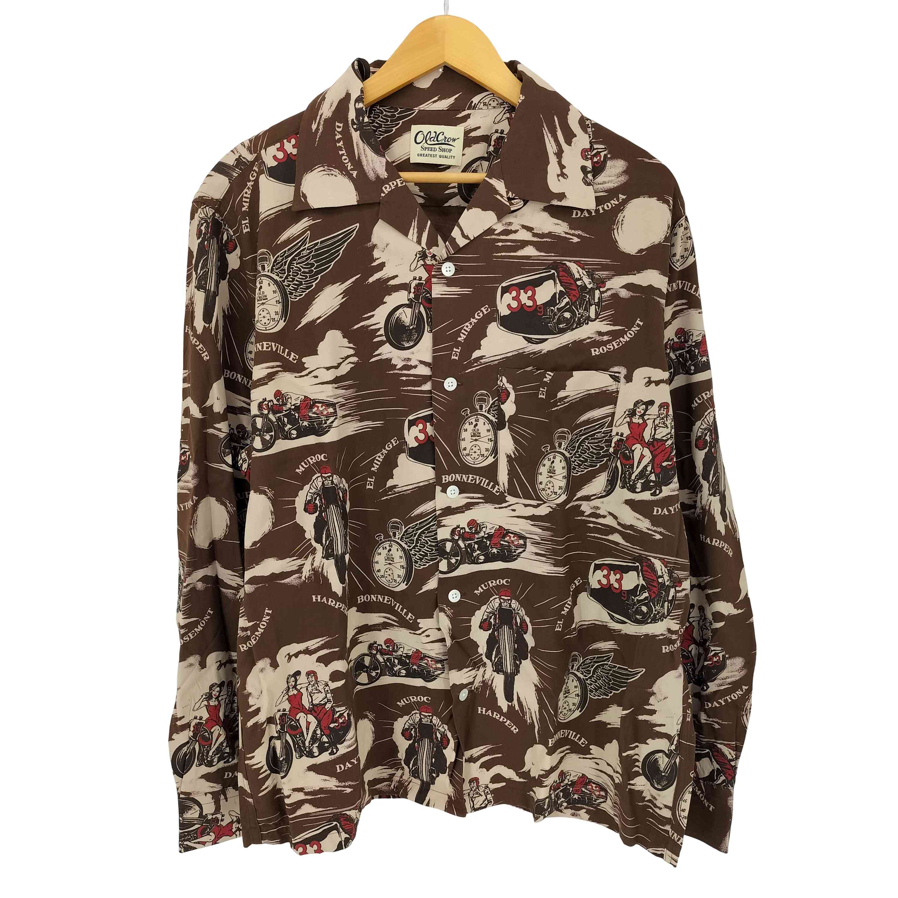 新品!未使用!OLD CROWオールドクロー L/S Shirts オールドクロウ OLD CROW Runabout L/S Shirts オープンカラー