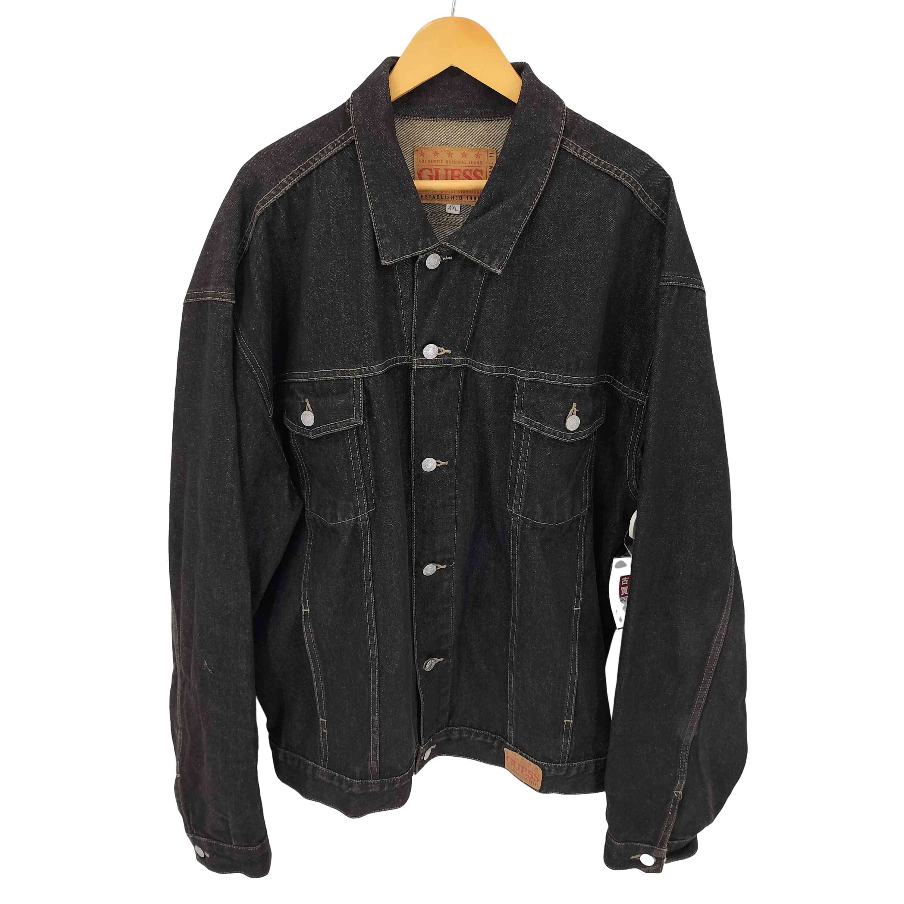 ゲス GUESS 90S 裏地ネル レザーハーフコート メンズ import：L  