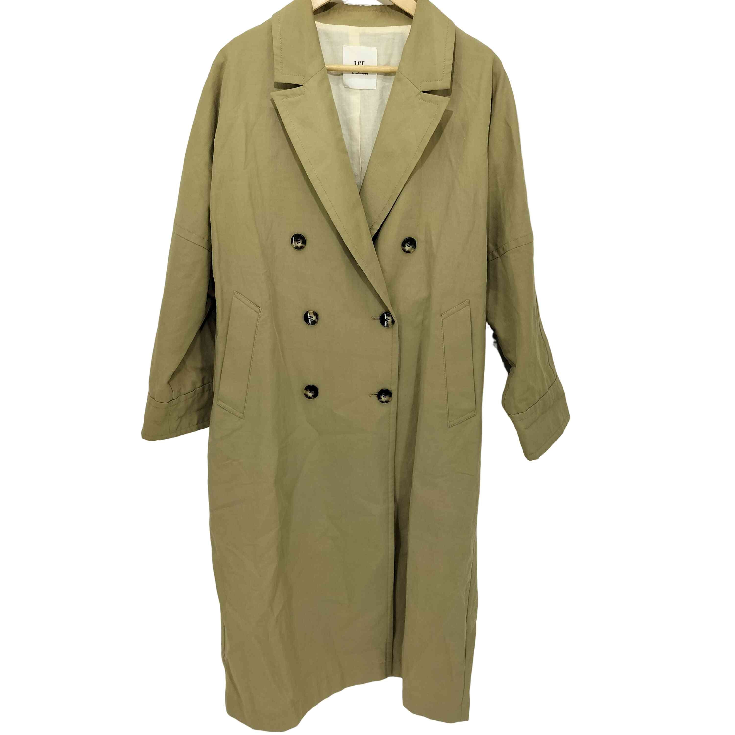 1er Arrondissement 綿、麻 トレンチコート ベージュ 38 プルミエ