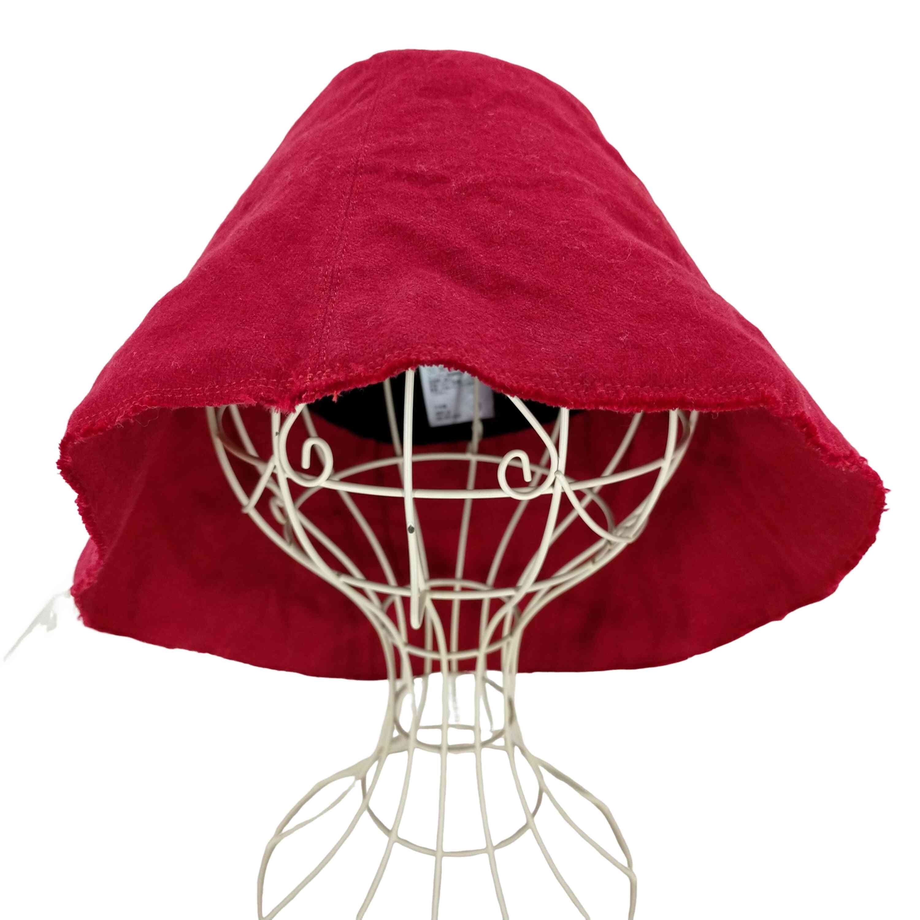 ANCELLM アンセルム LINENSUEDE HAT ハット 赤 ANCELLM アンセルム LINENSUEDE HAT ハット 赤