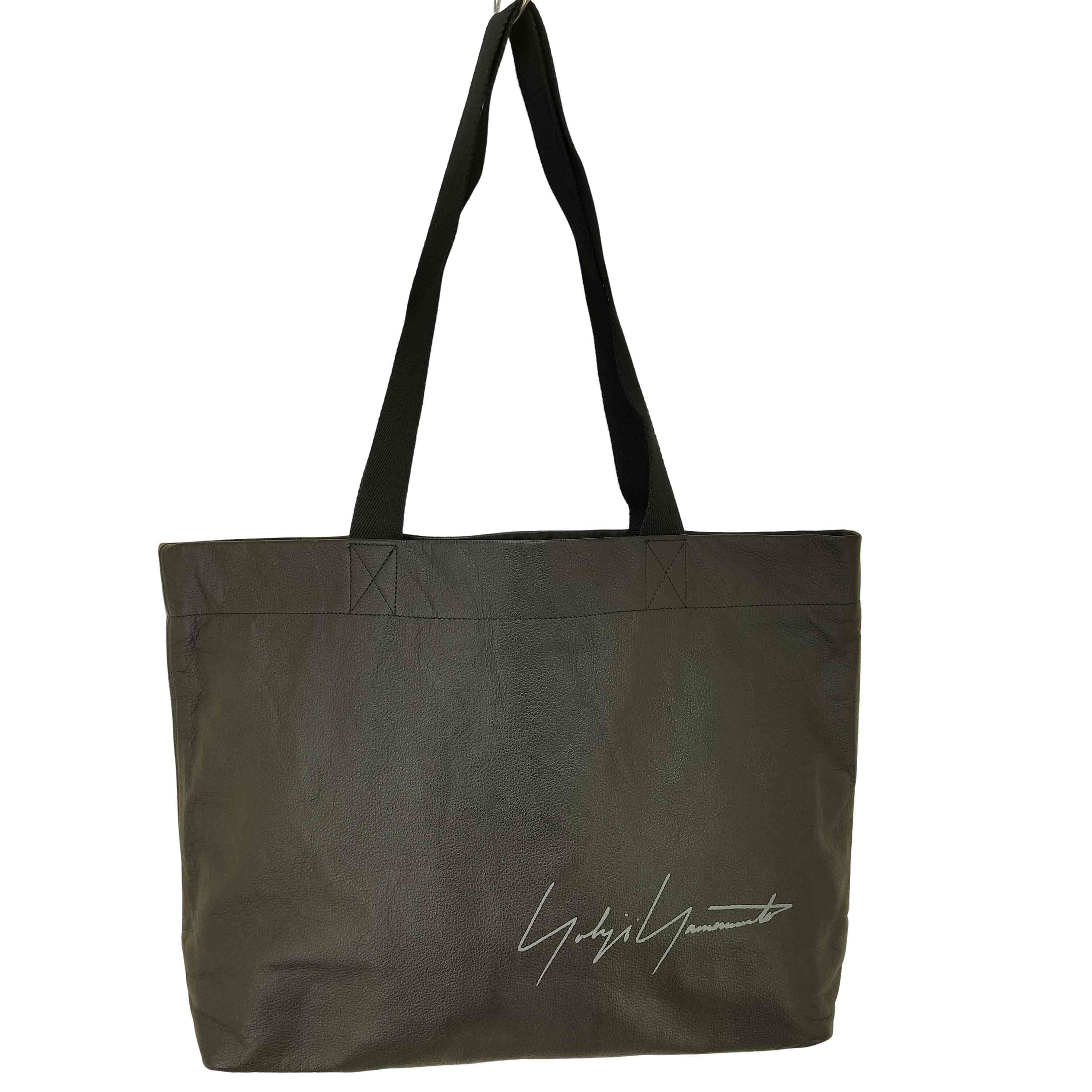 ヨウジヤマモト Yohji Yamamoto SIGNATURE LEATHER MINI TOTE