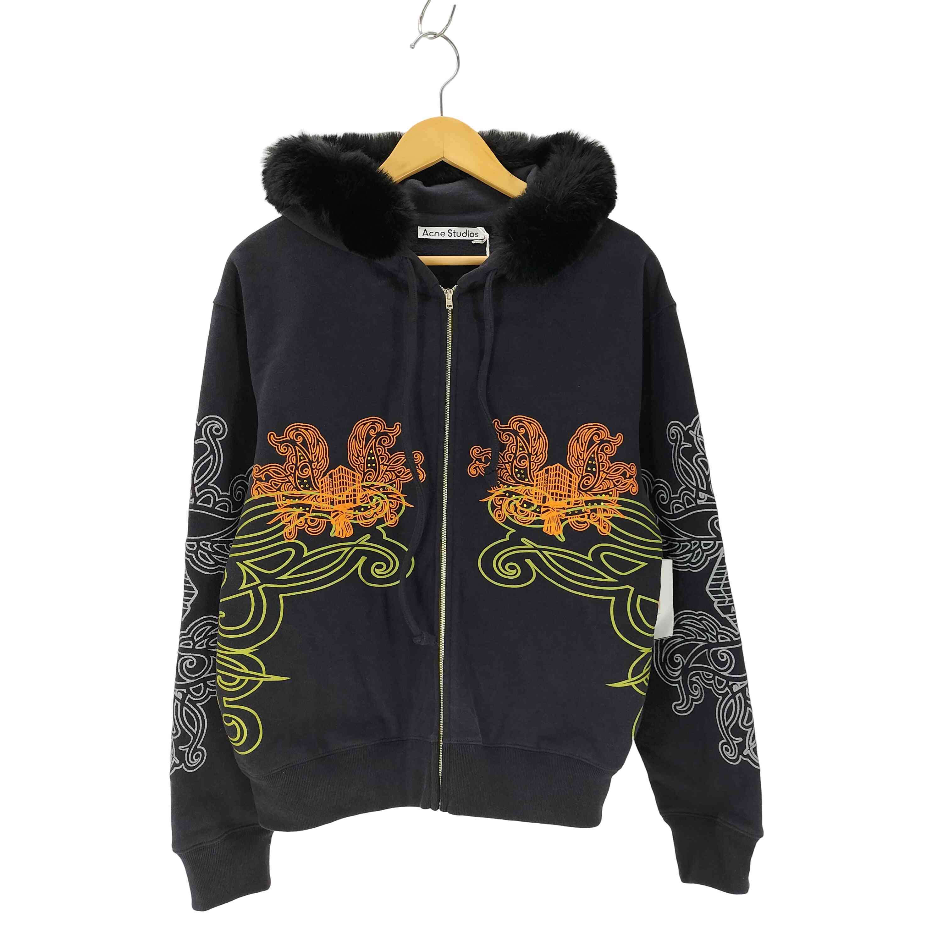 小物 acne studios アクネストゥディオズ ACNE STUDIOS 24AW Printed hooded zip sweater