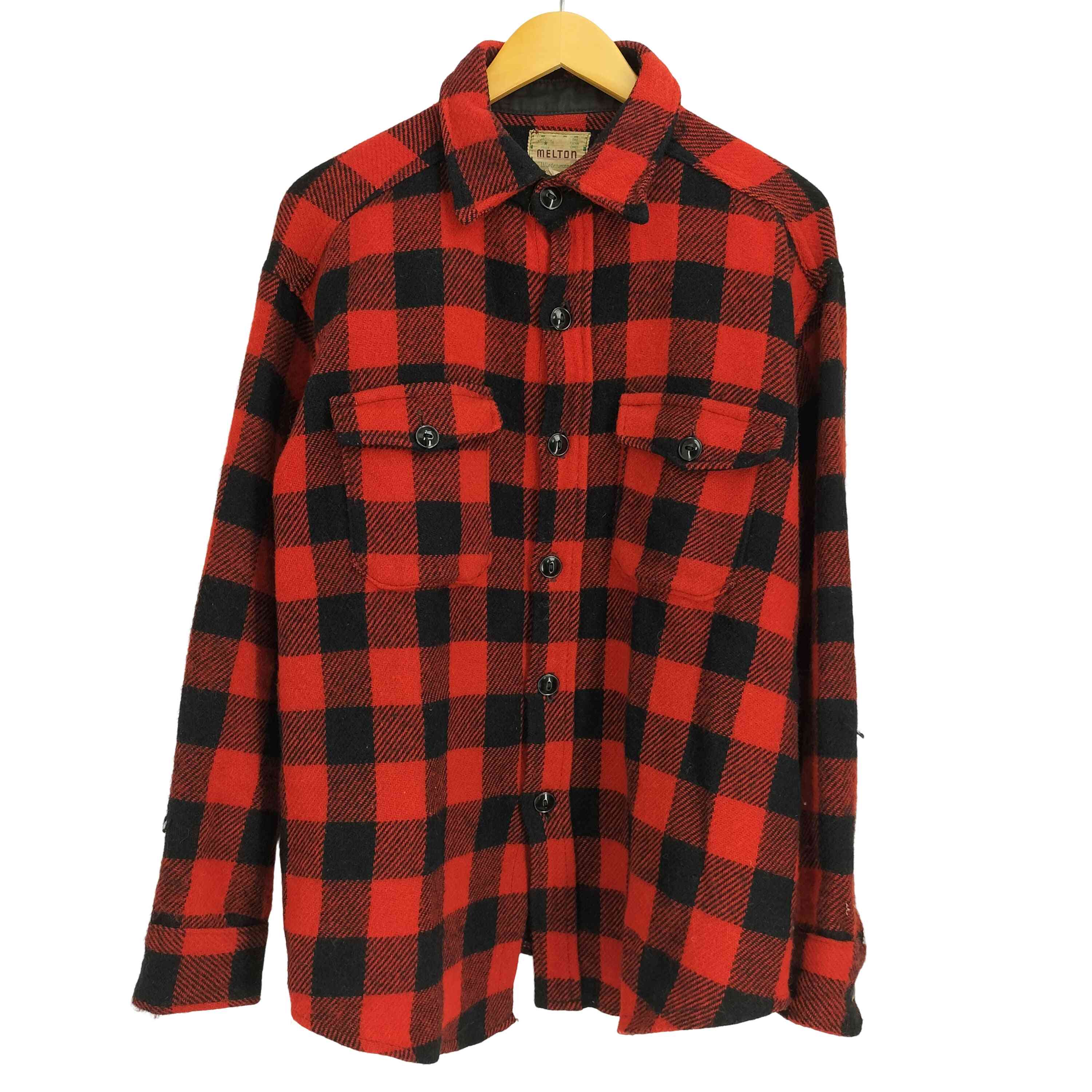 メルトン melton 70s USA製 オンブレチェック CPOジャケット メンズ