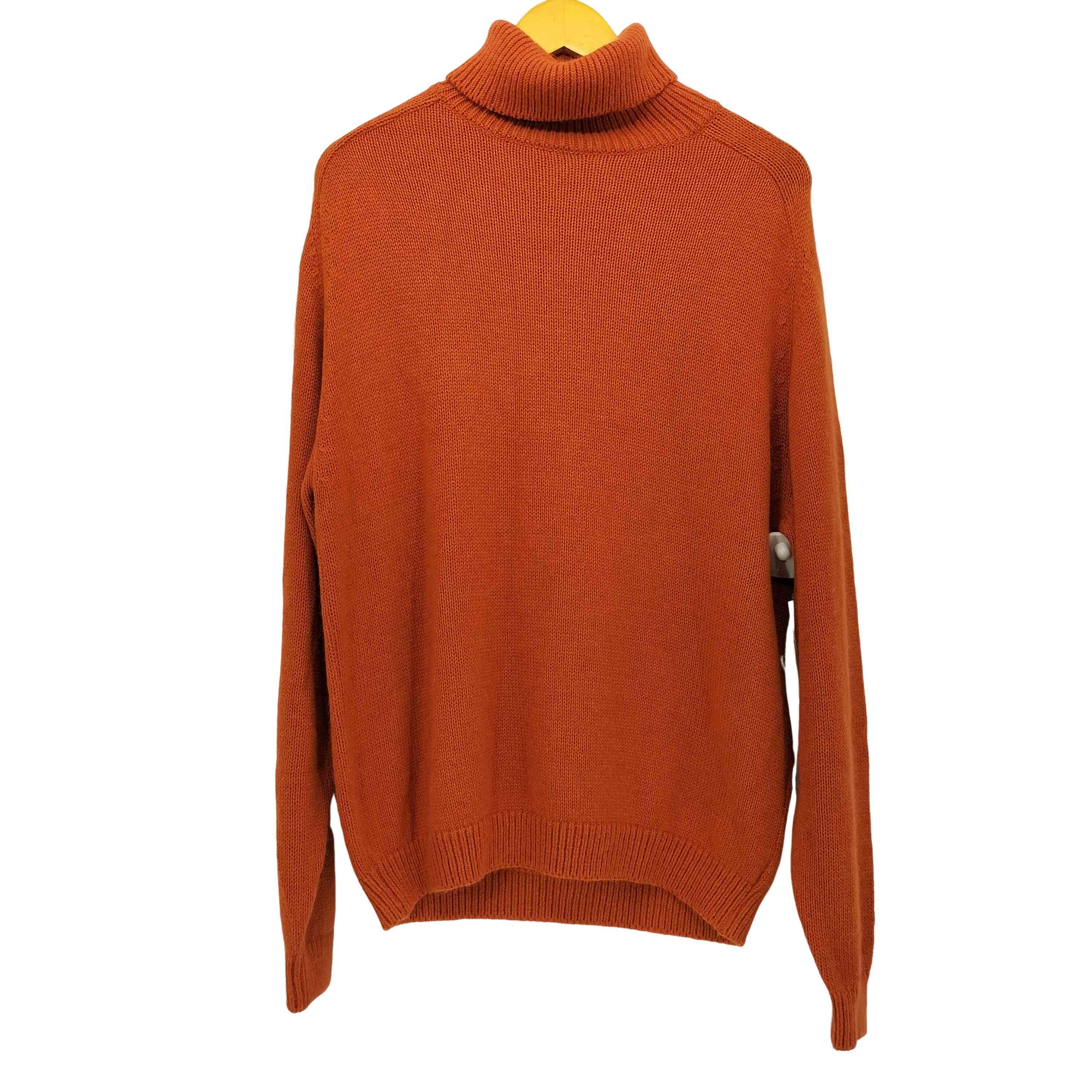 美品BURBERRY LONDON ハイネック半袖ニット ビッグホース オレンジ 美品BURBERRY LONDON ハイネック半袖ニット ビッグホース