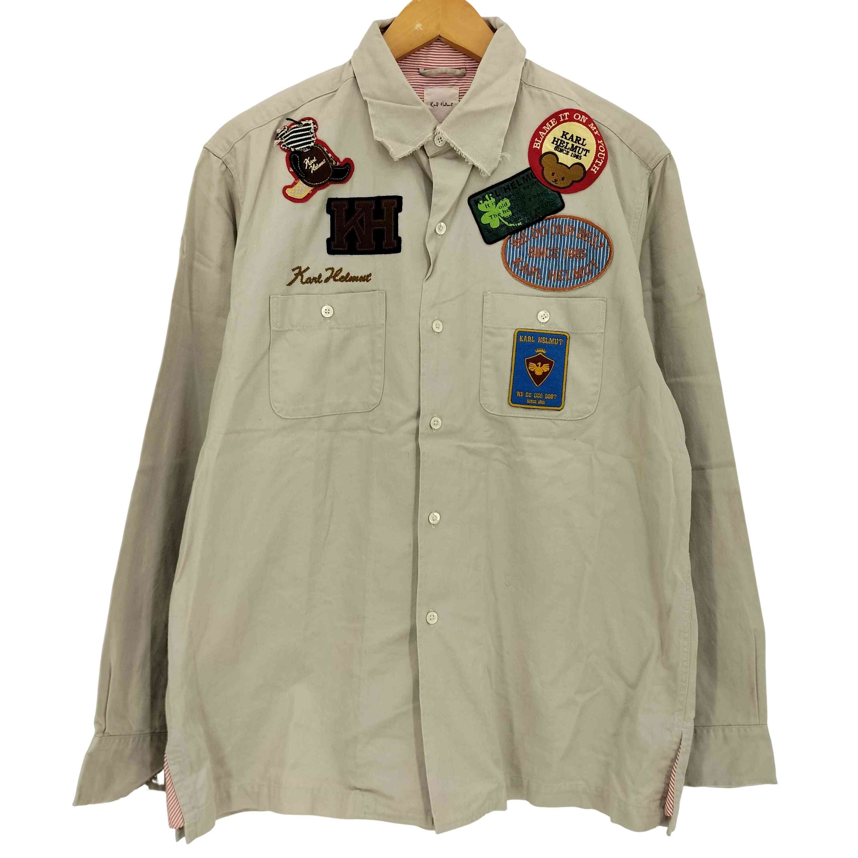 カールヘルム Karl Helmut クマ ラグビー 総柄シャツ メンズ JPN カールヘルム Karl Helmut クマ ラグビー 総柄シャツ メンズ JPN