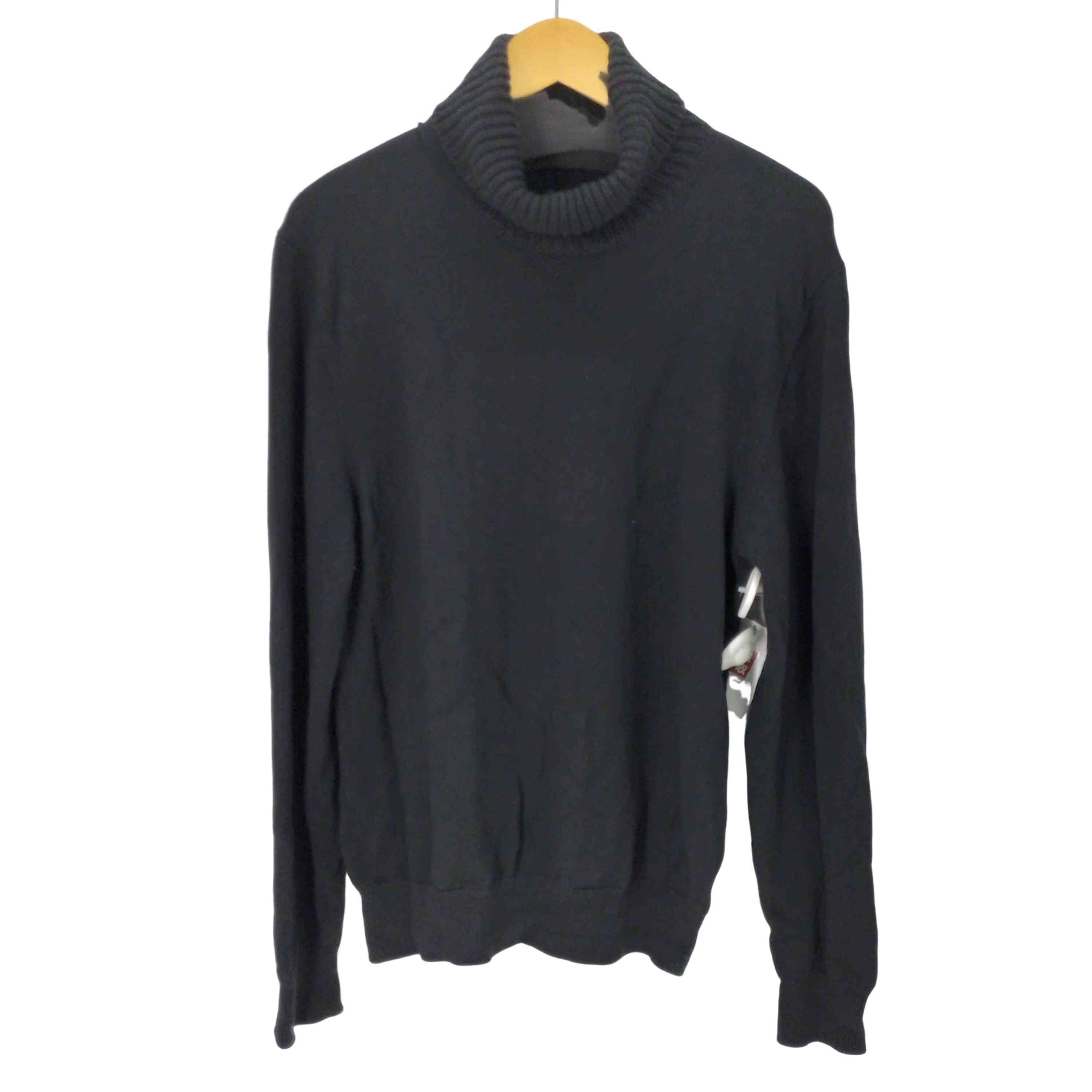 未使用品 クルチアーニ タートルネック ニット セーター 50 黒 イタリア製 クルチアーニ Cruciani イタリア製 タートルネックニット
