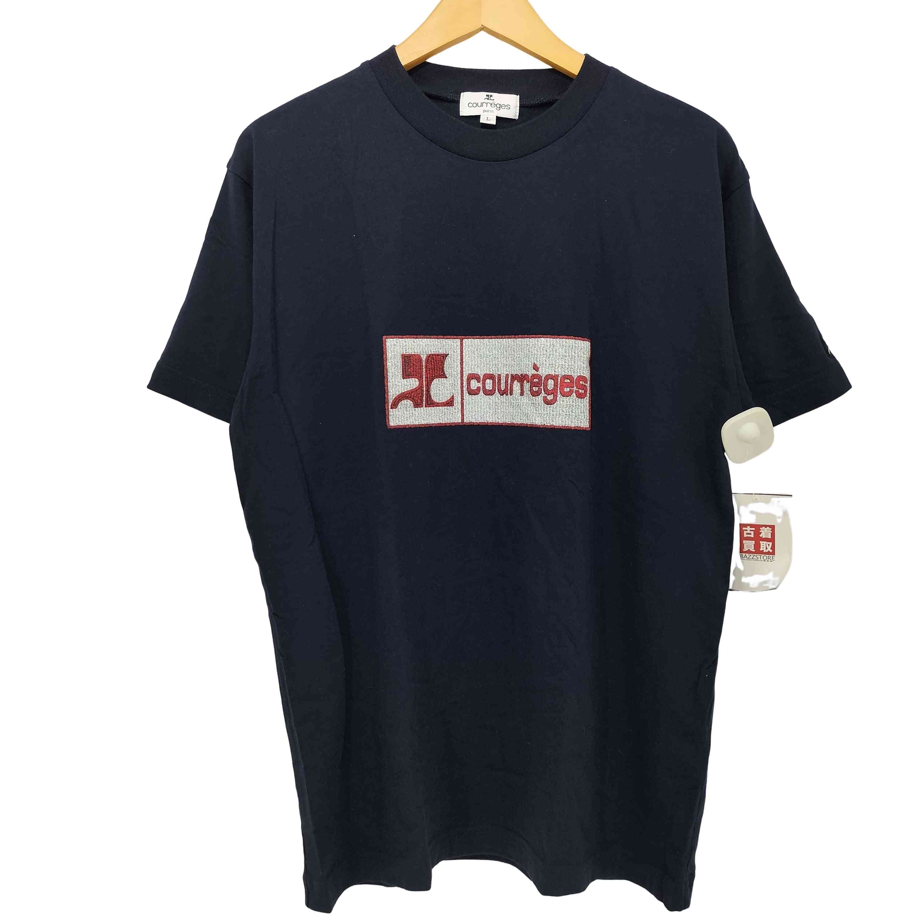 関税・送料込【Courreges】 ロゴ刺繍クルーネックTシャツ クレージュ courreges homme ロゴ刺繍 クルーネックTシャツ