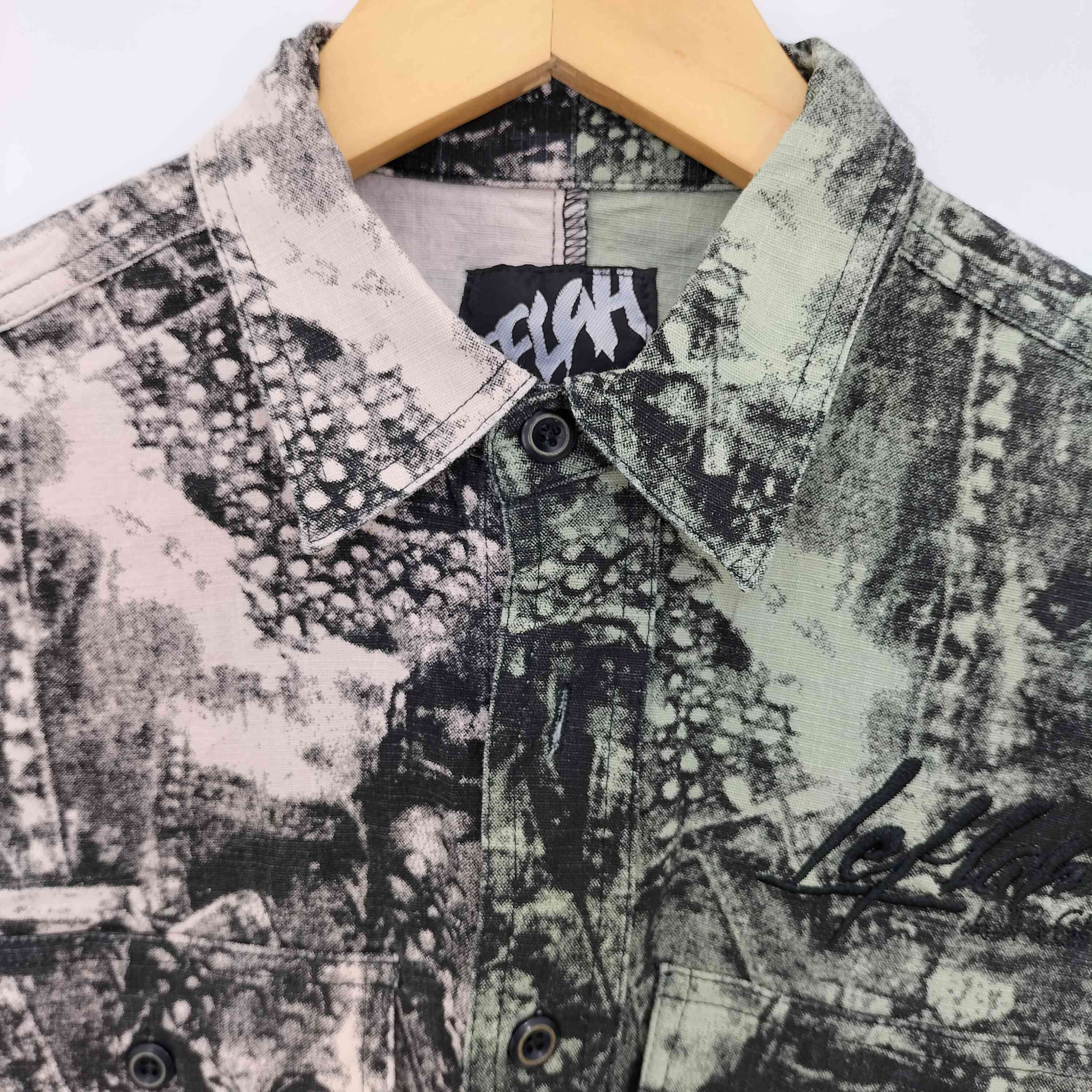 leflah半袖シャツ 楽天市場】【30%OFF】LEFLAH レフラー 総柄切り替え半袖シャツ