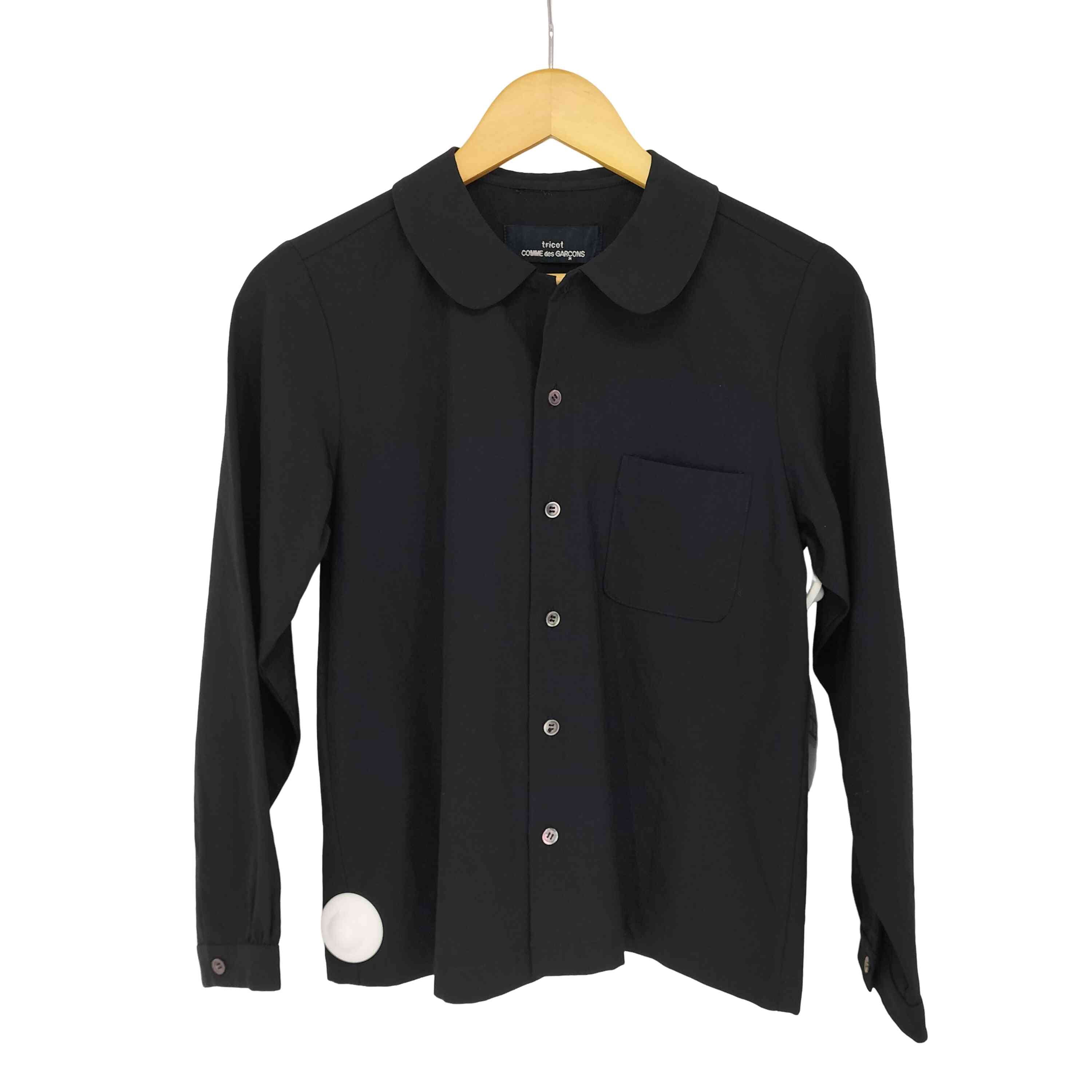 tricot COMME des GARCONS(トリココムデギャルソン) 1998AW ウールギャバジン ラウンドカラー シャツ  レディース 表記無 【中古】【ブランド古着バズストア】 トリココムデギャルソン tricot COMME des GARCONS 1998AW ウール