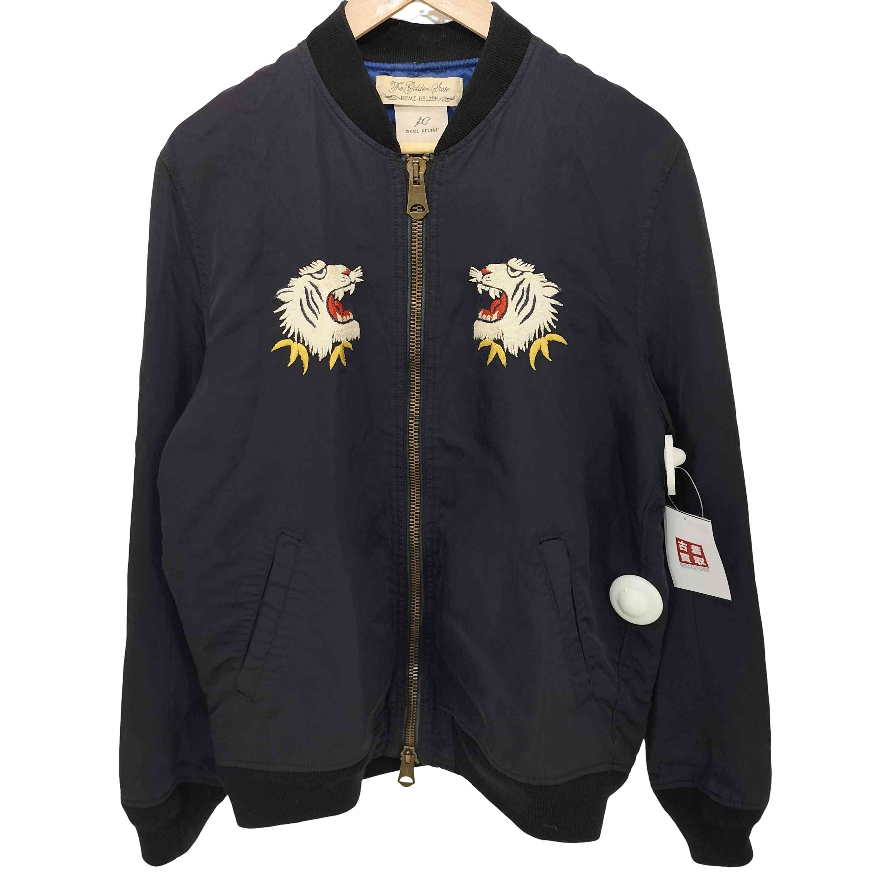 REMI RELIEF 66ナイロン ボマージャケット ALASKA スカジャン REMI RELIEF 66ナイロン ボマージャケット ALASKA スカジャン