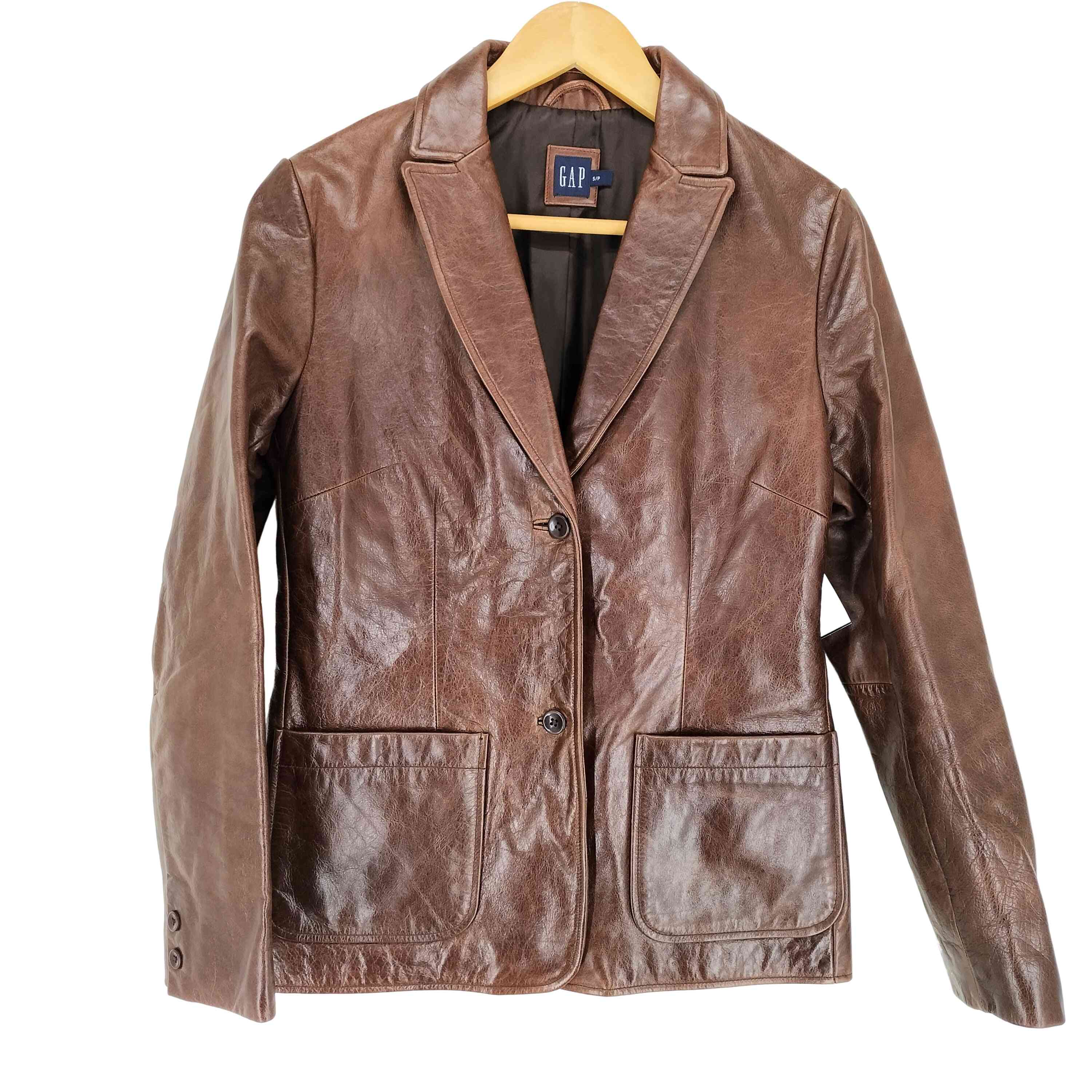ギャップ Gap 00S OLD レザーテーラードジャケット レディース S