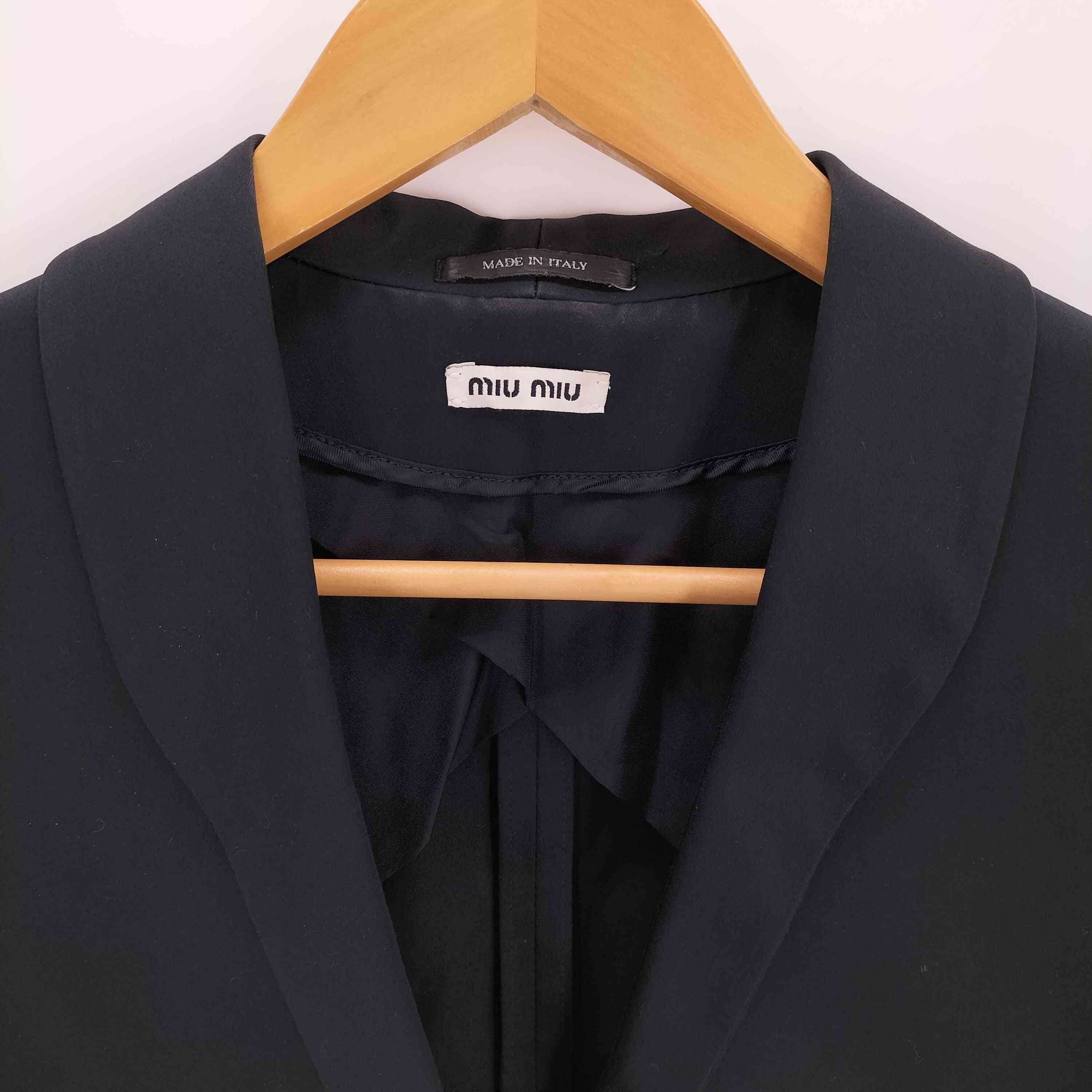 ミュウミュウ miu miu イタリア製 サテン ロングテーラード
