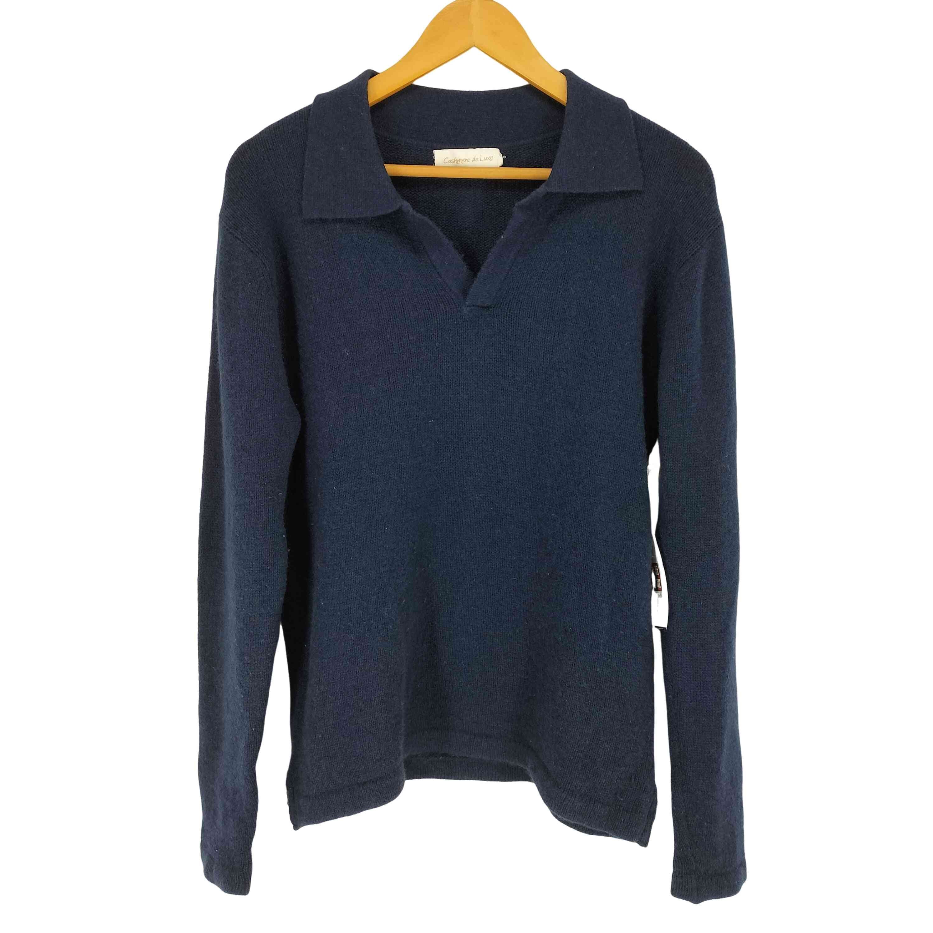 100cashmere ピュアカシミヤスキッパーニット メンズ s