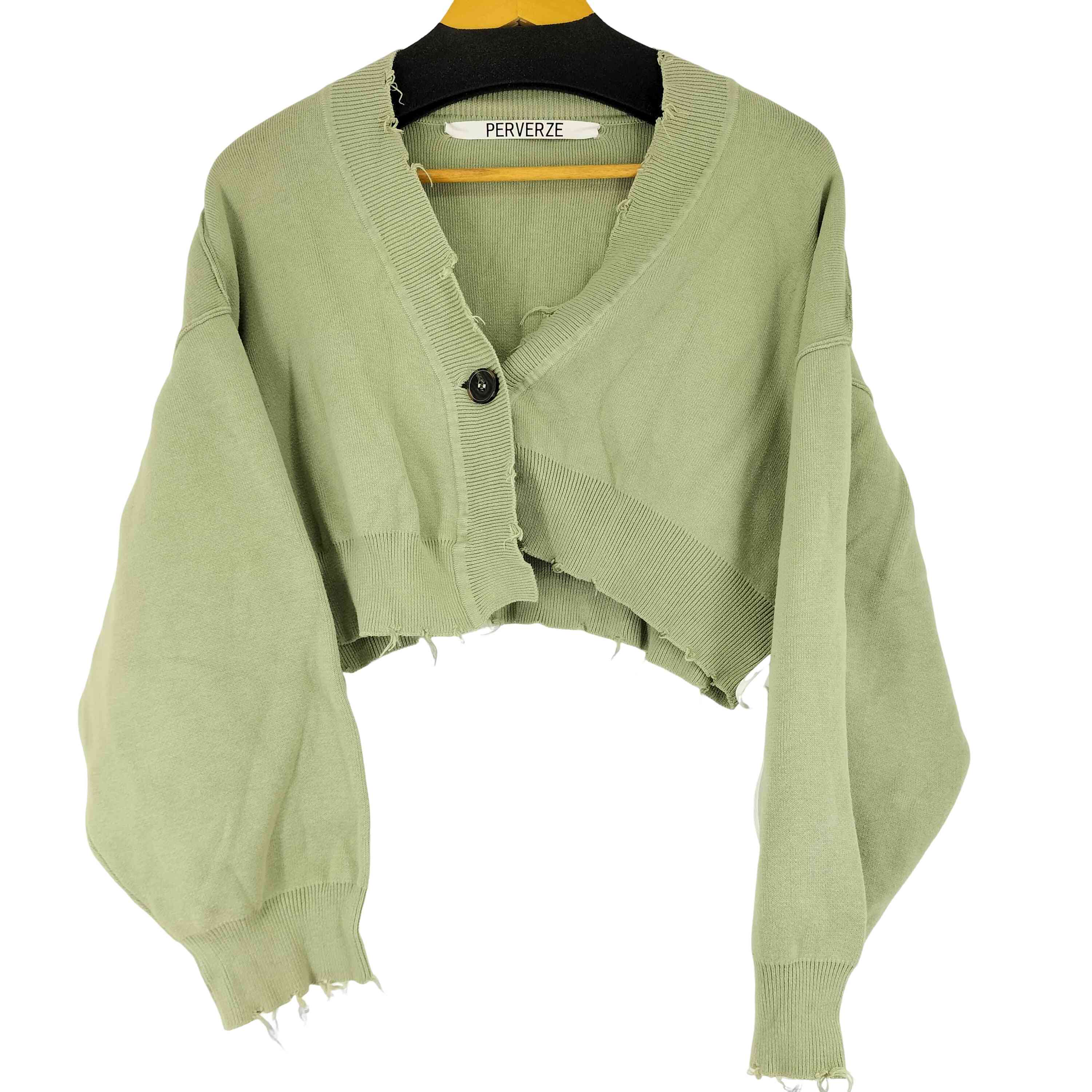 PERVERZE(パーバーズ) Crash Short Knit Cardigan レディース FREE  中古 古着 0747 パーバーズ PERVERZE Crash Short Knit Cardigan レディース