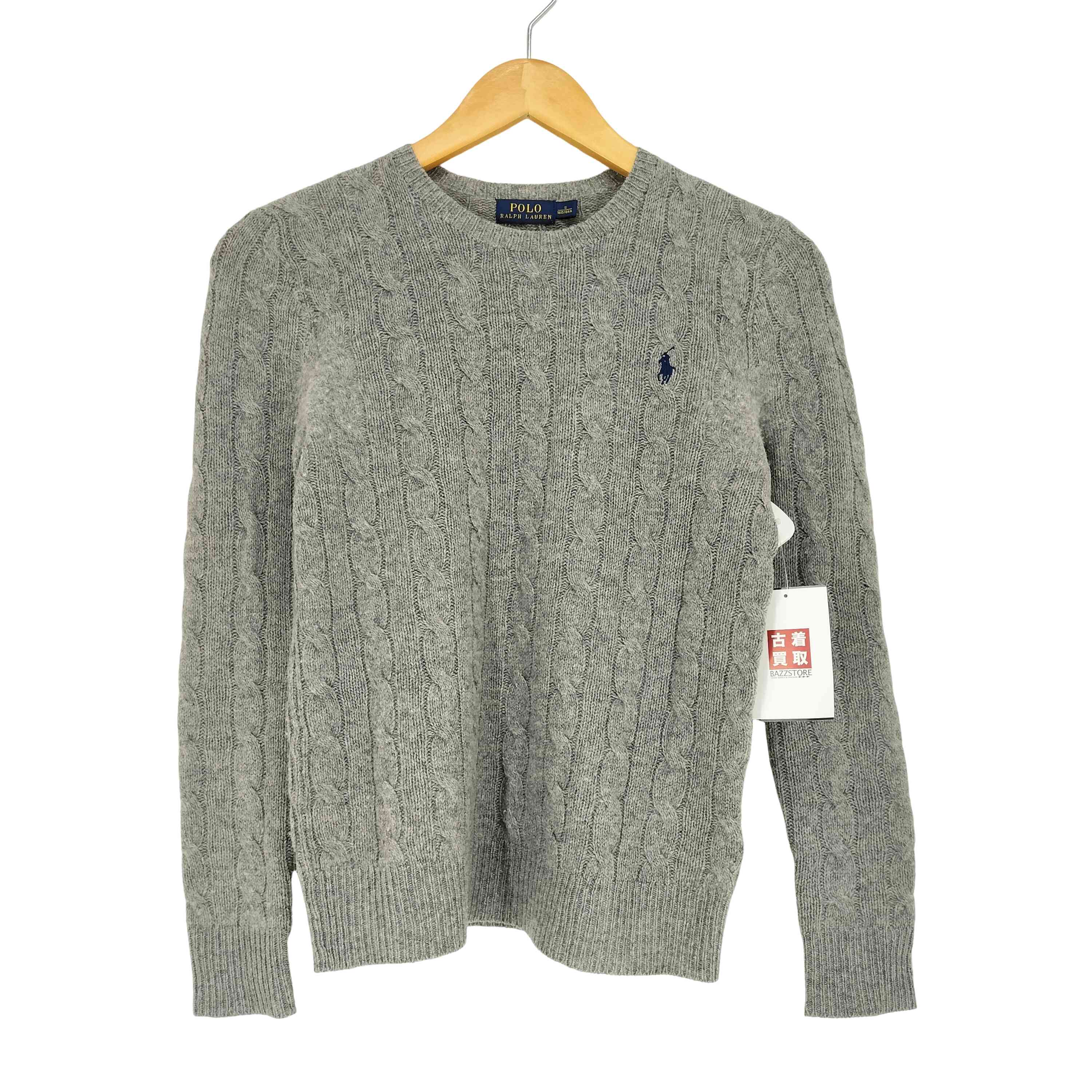 POLO RALPH LAUREN(ポロラルフローレン) ウールカシミヤ ポニー刺繍 ケーブルニット レデ 中古 古着 0429 ポロラルフローレン POLO RALPH LAUREN ウールカシミヤ ポニー