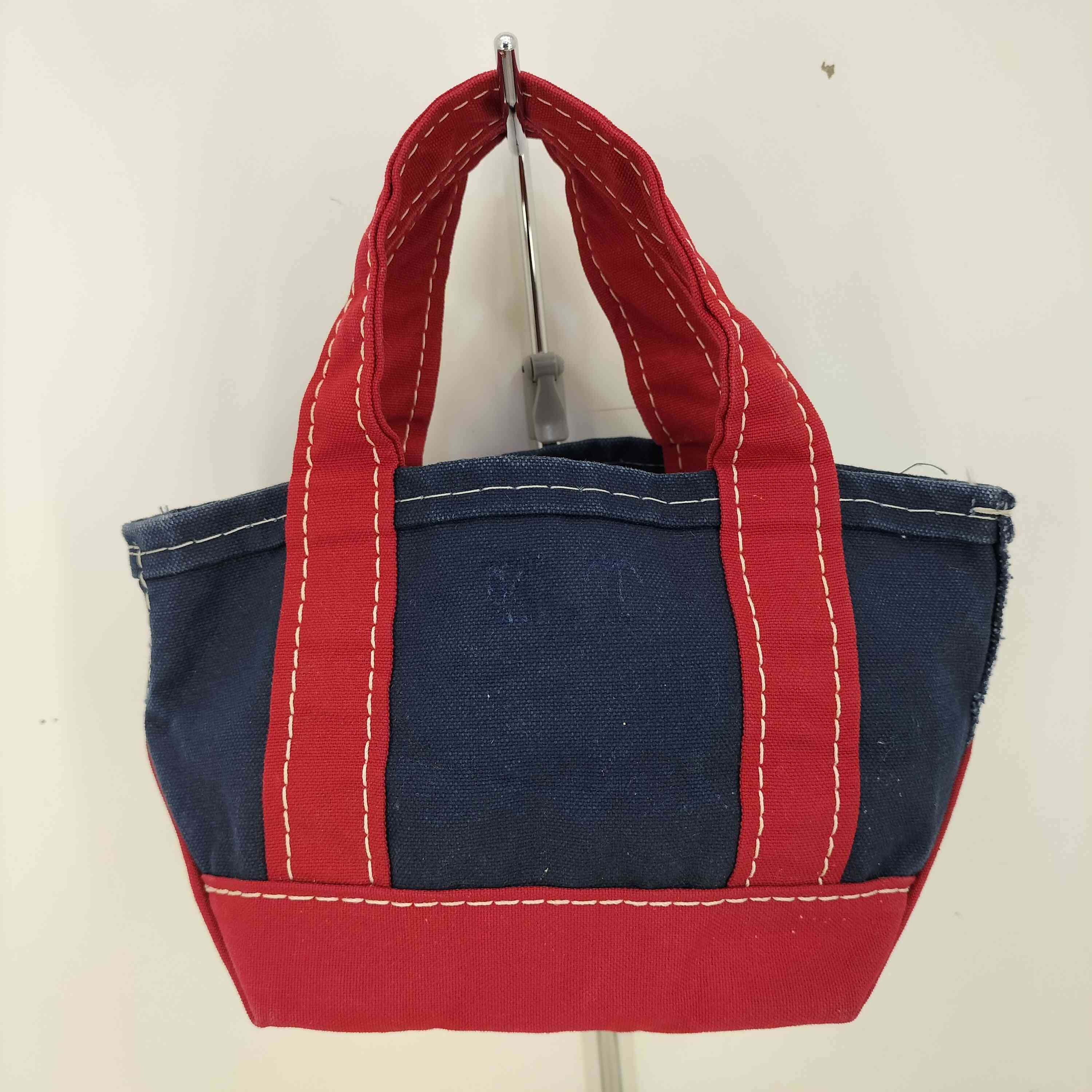 レア80s　エルエルビーントートトートバッグ　デラックス　ミニサイズ　ミニトート L.L.Bean 80'S L.L.BEAN Deluxe Mini Tote Bag GREEN/NAVY 80