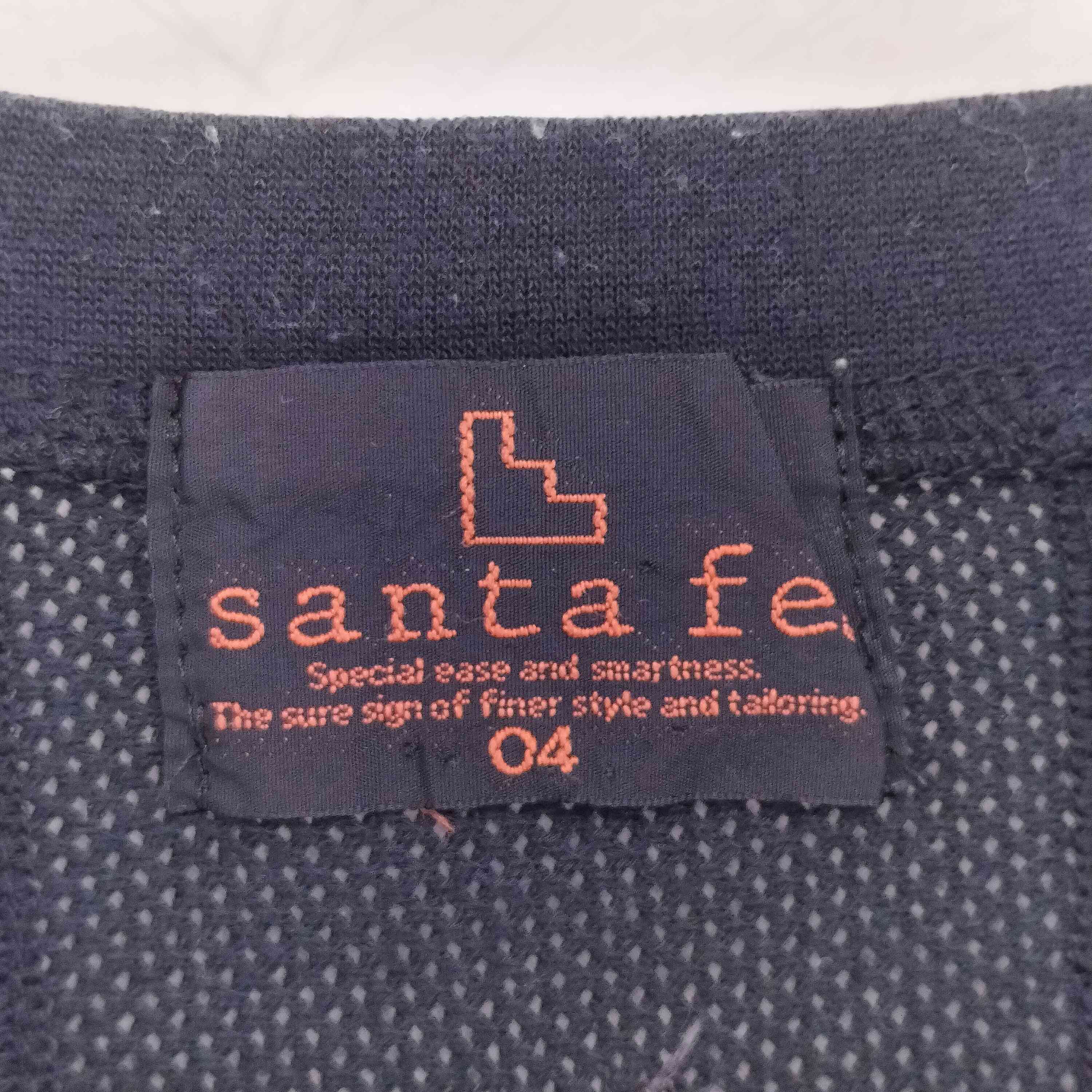 サンタフェ Santa Fe バックロゴ刺繍 メッシュ切替 クルーネック