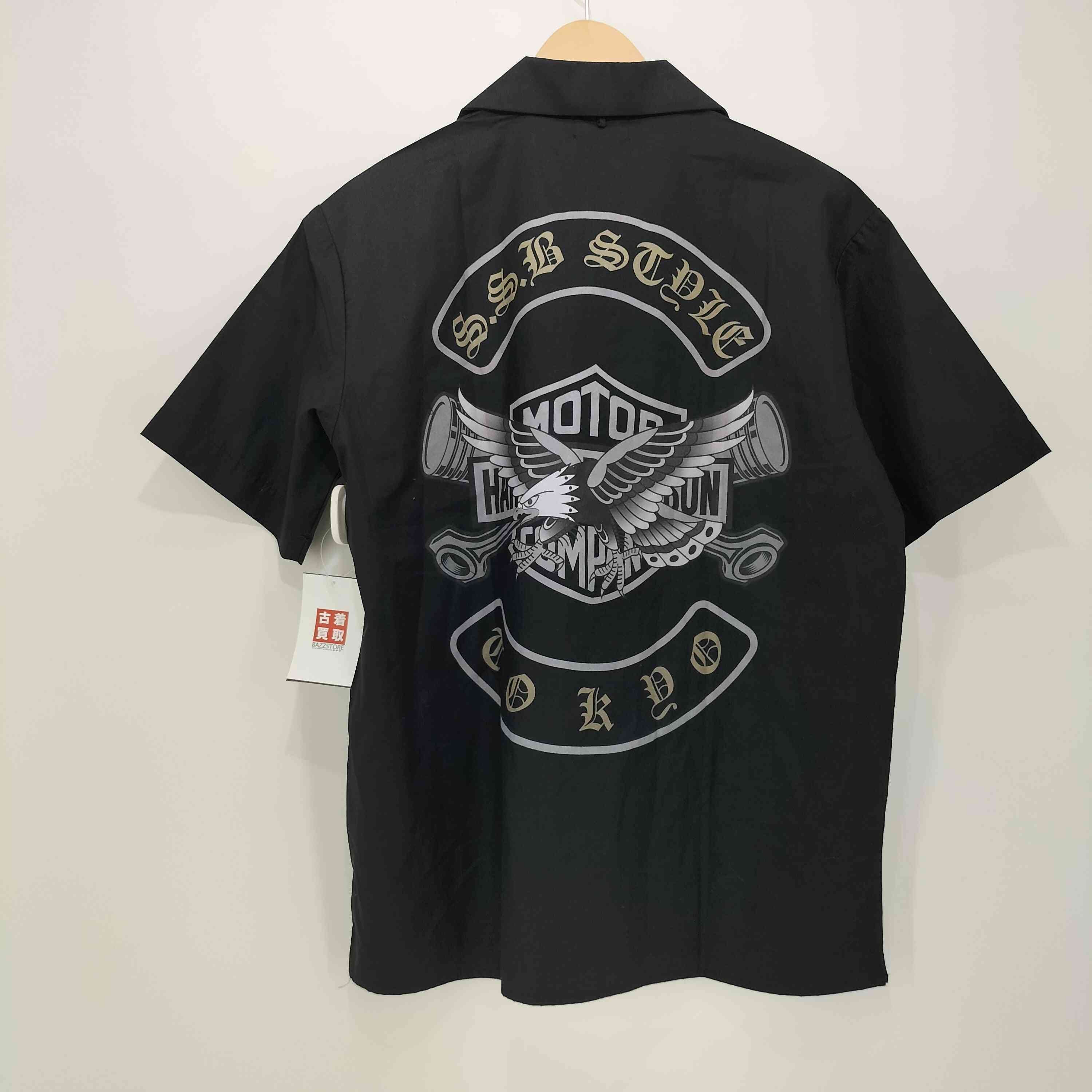ハーレーダビッドソン ポロシャツ 両面刺繍ロゴ 黒 XL相当 半袖 90s ハーレーダビッドソン ポロシャツ 両面刺繍ロゴ 黒 XL相当 半袖 90s