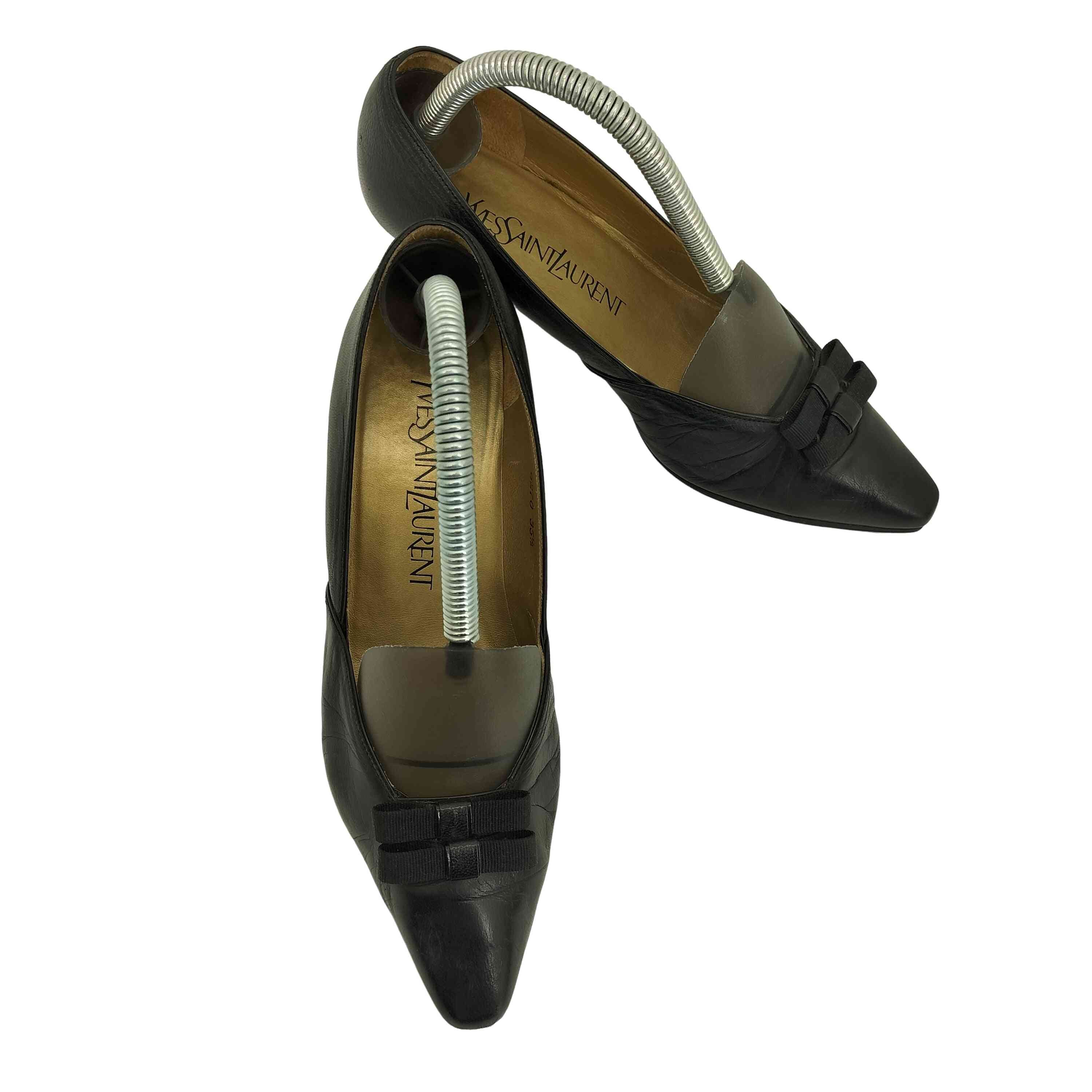 超美品❣️ サンローラン　パンプス イヴサンローラン Yves Saint Laurent ポインテッドトゥ リボン