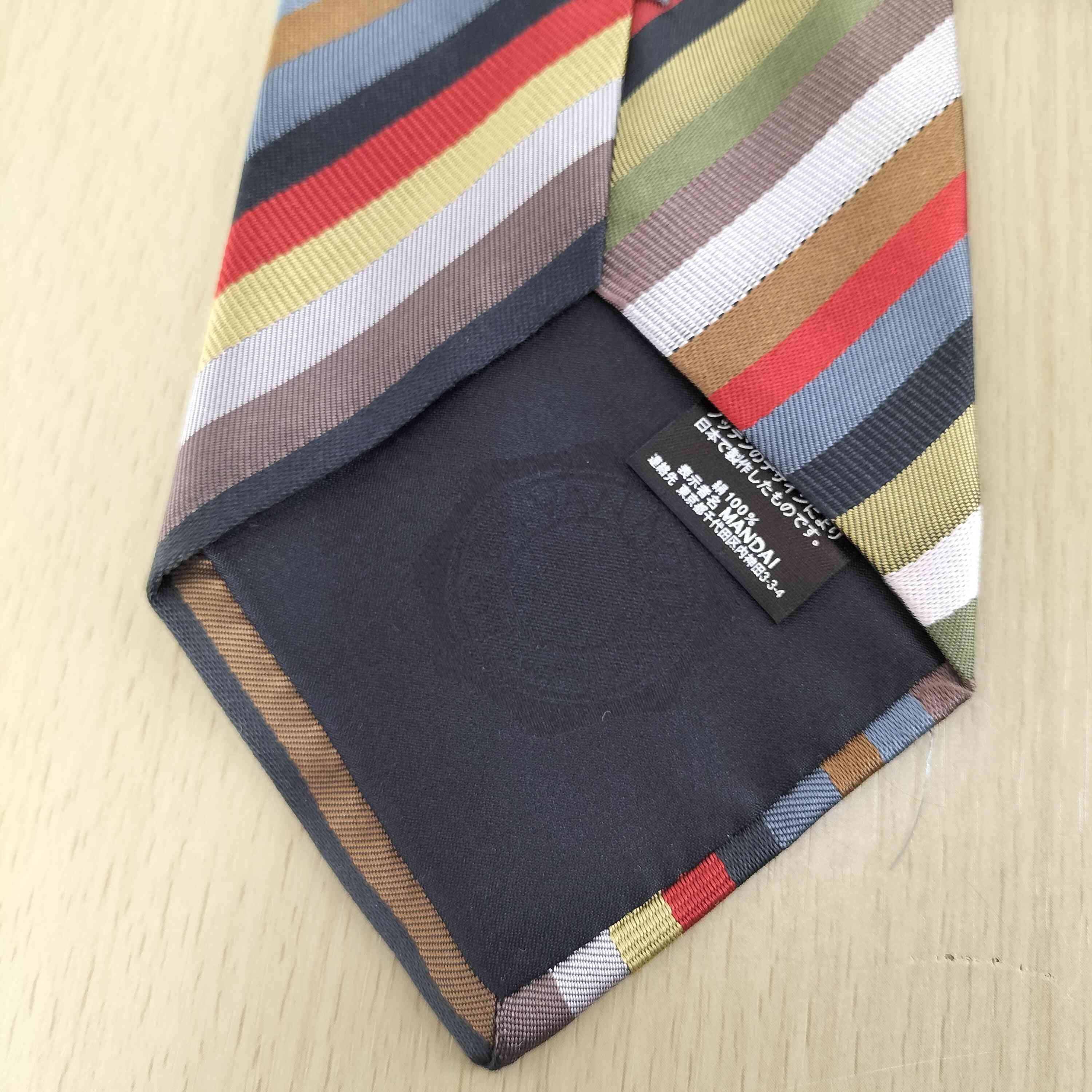 DRIES VAN NOTEN ストライプ ネクタイ 2010頃 ドリスヴァンノッテン DRIES VAN NOTEN 旧タグ マルチカラ