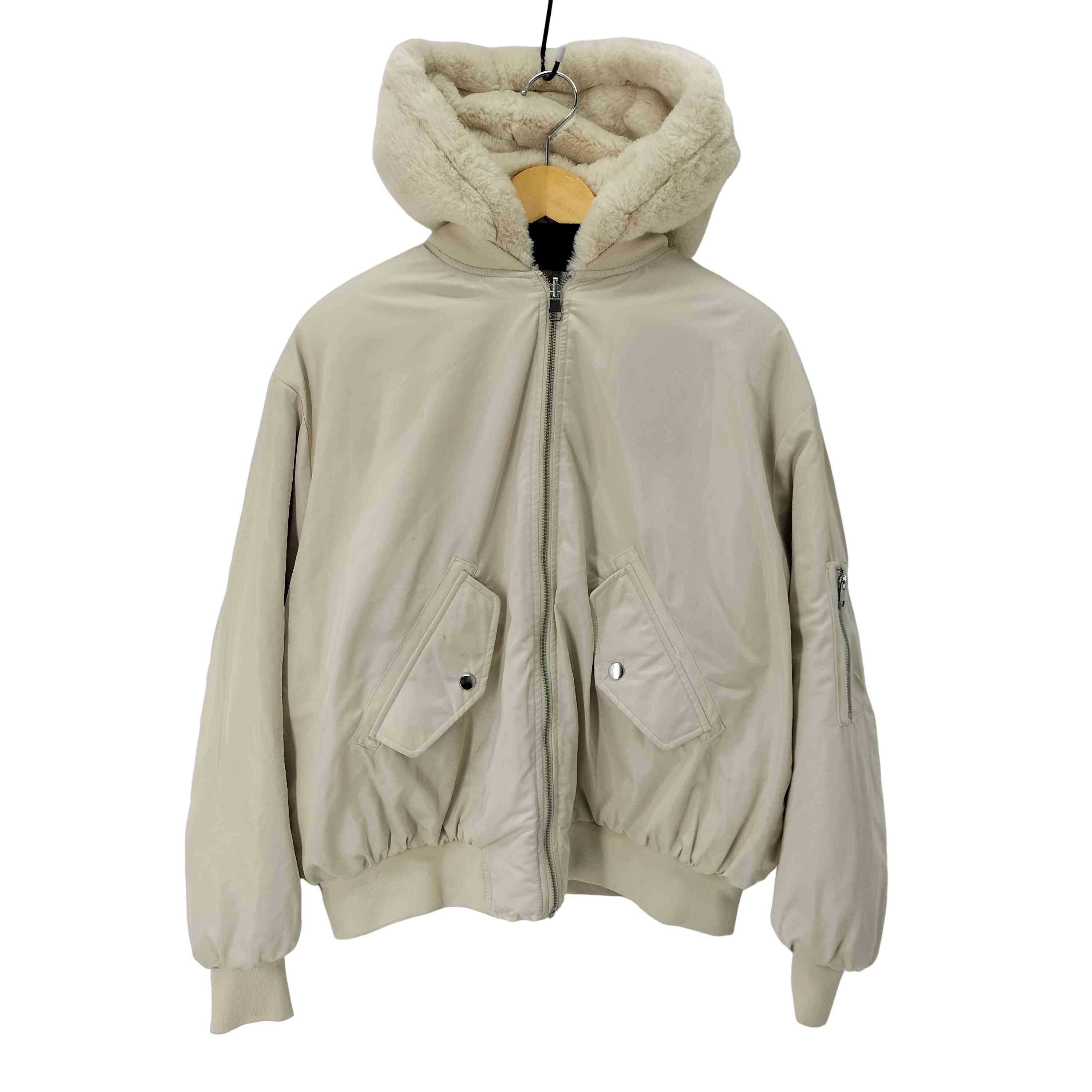 zara フェイクボア　パフアノラック　xs ザラ ZARA フェイクボア パフアノラック FAUX SHEARLING QUILTED