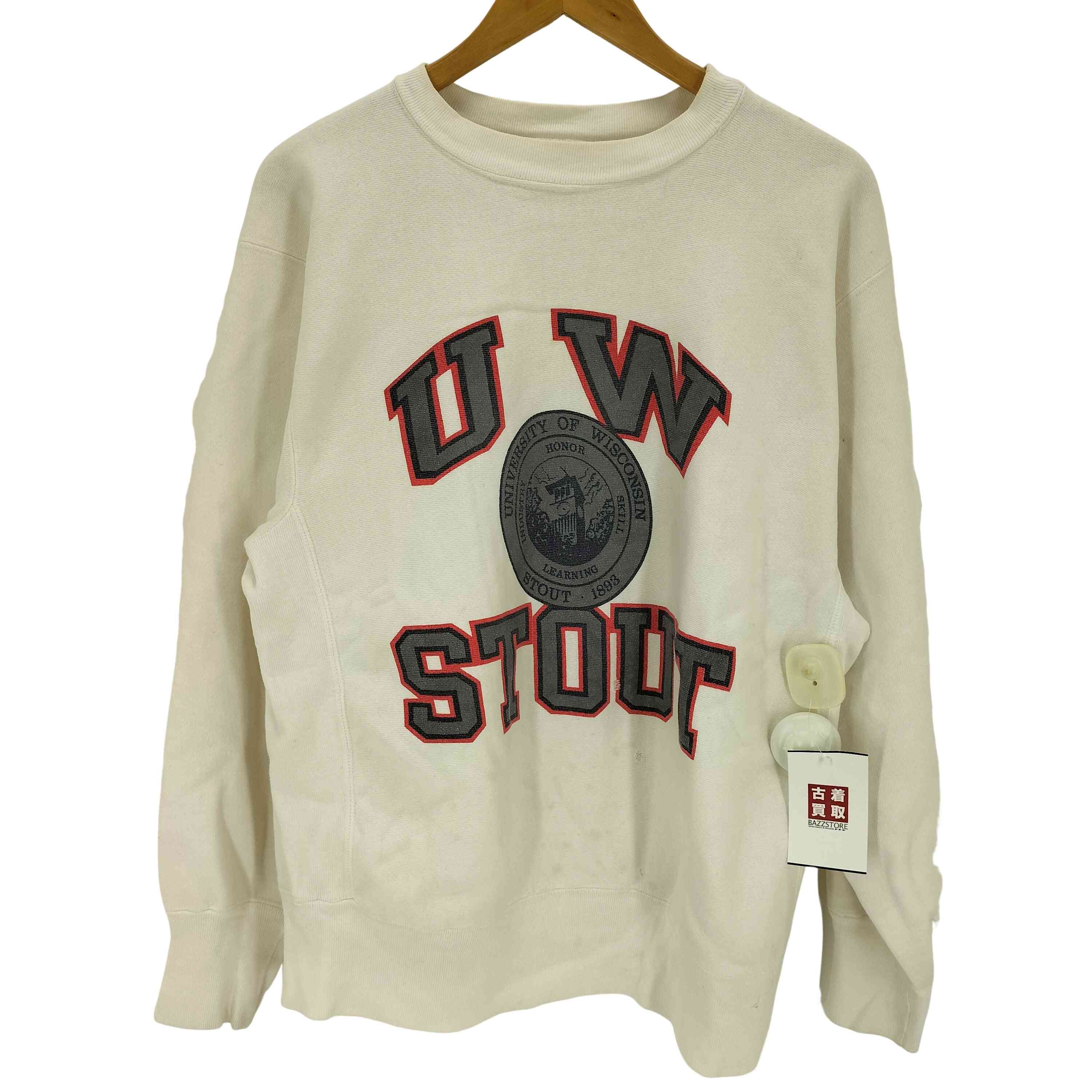 80s championトリコタグ 3段プリント スウェット グッドフェード　L 80s championトリコタグ 3段プリント スウェット グッドフェード