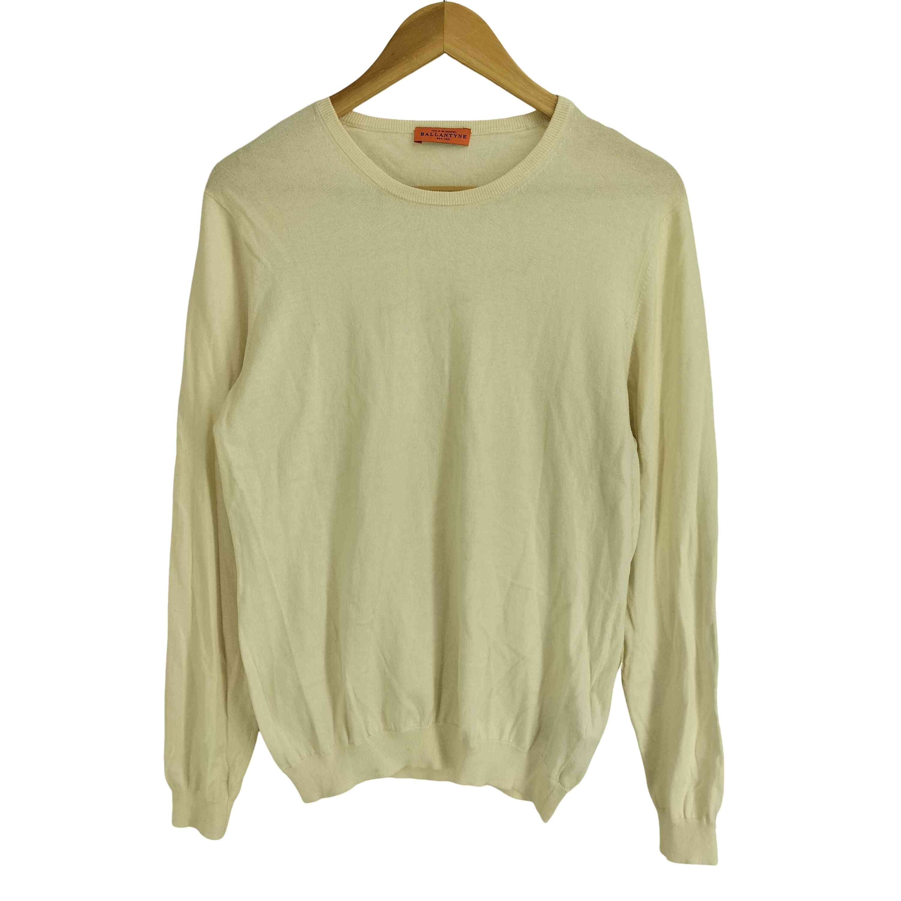 バランタイン BALLANTYNE 70-80S 旧タグ カシミヤ 花 刺繍