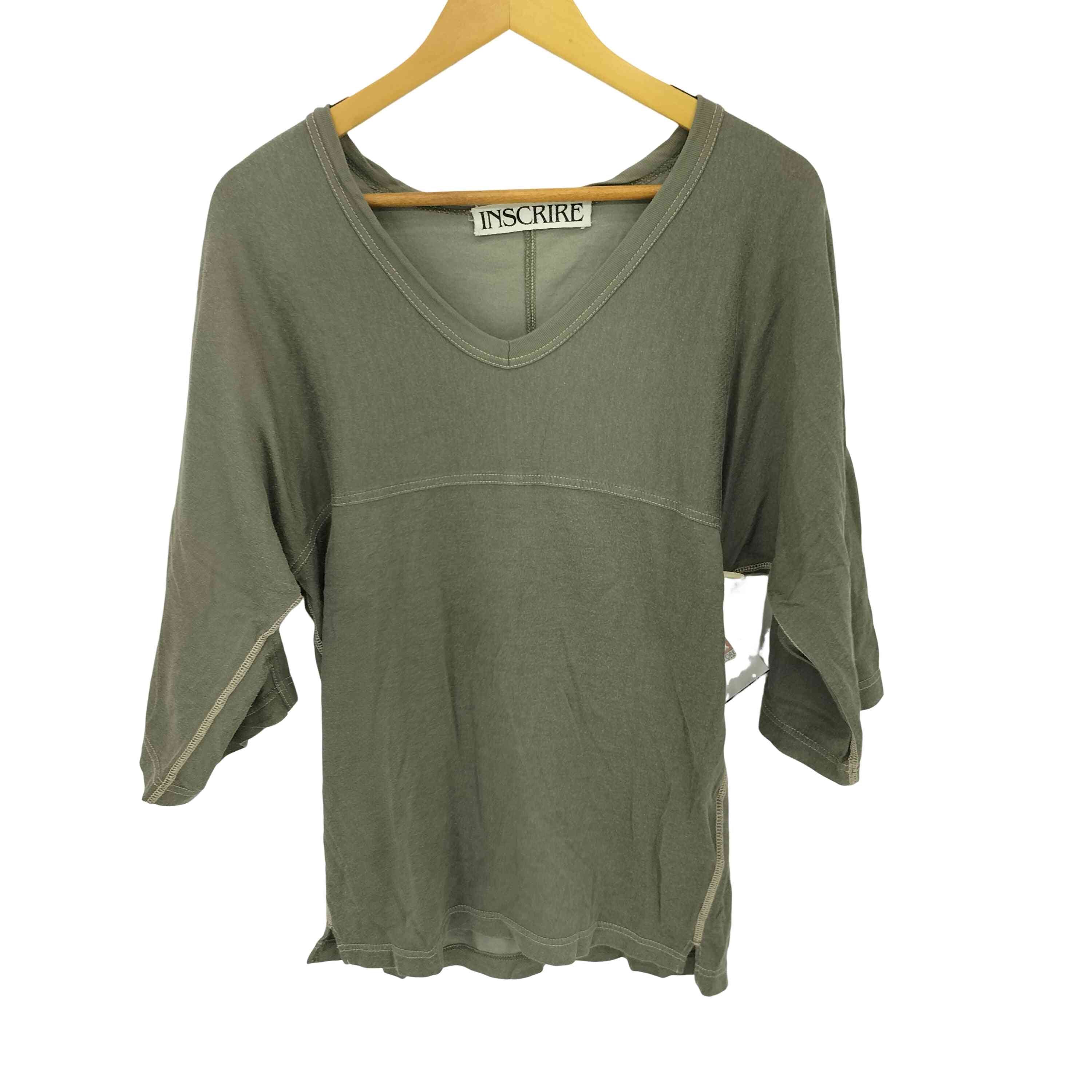 アンスクリア INSCRIRE CALF LEATHER カーフレザー パッチ サイド