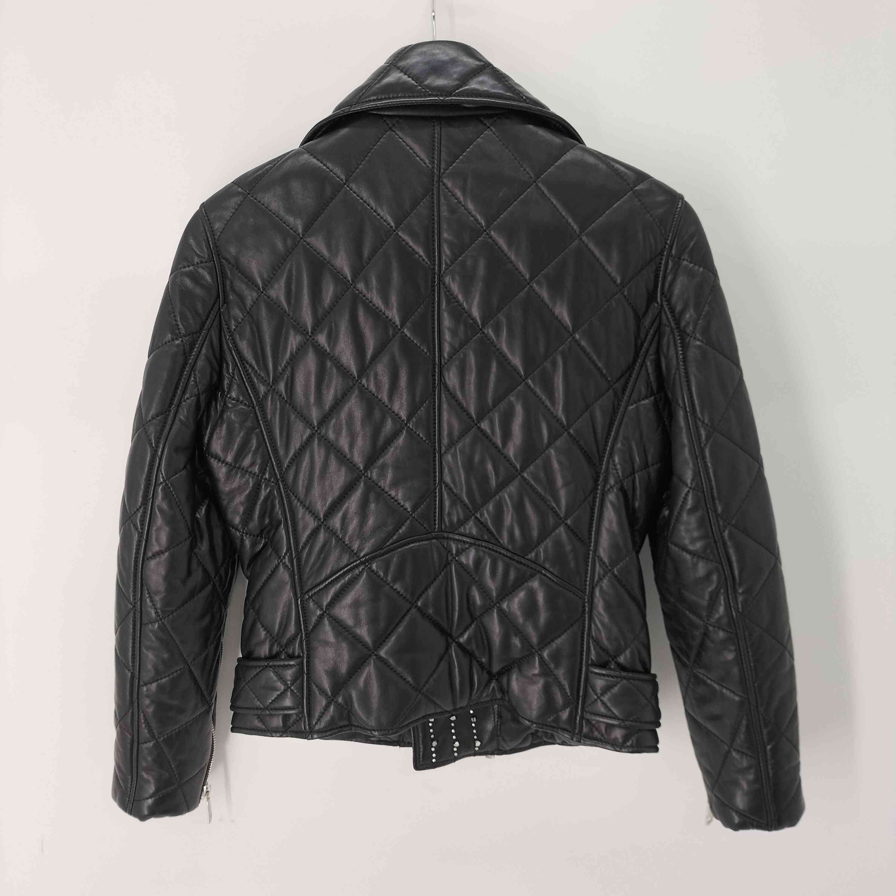 【未使用級】MCMラムレザー スタッズ ライダースジャケット ブラック エムシーエム MCM ラムレザー スタッズ ライダースジャケット