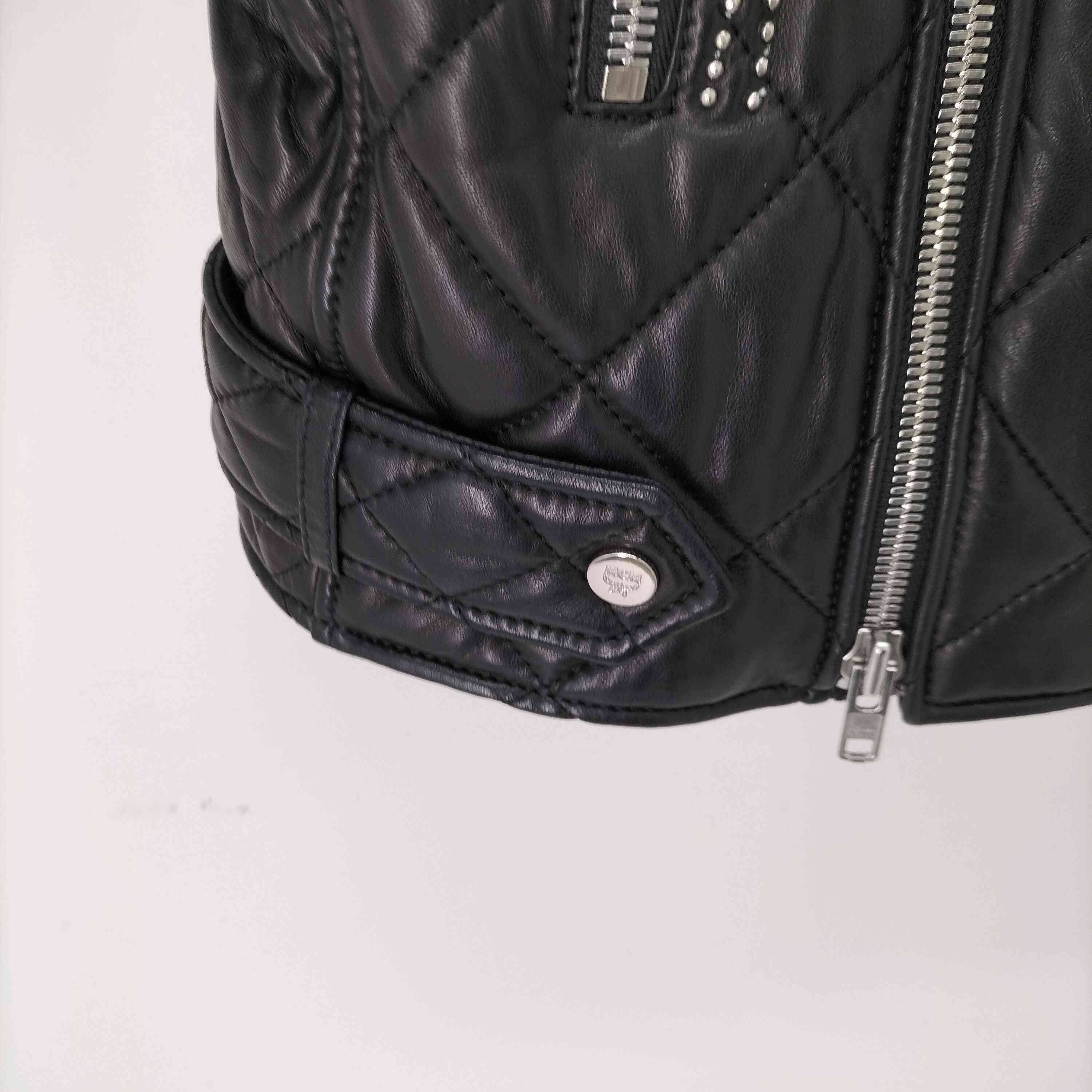 エムシーエム MCM ラムレザー スタッズ ライダースジャケット