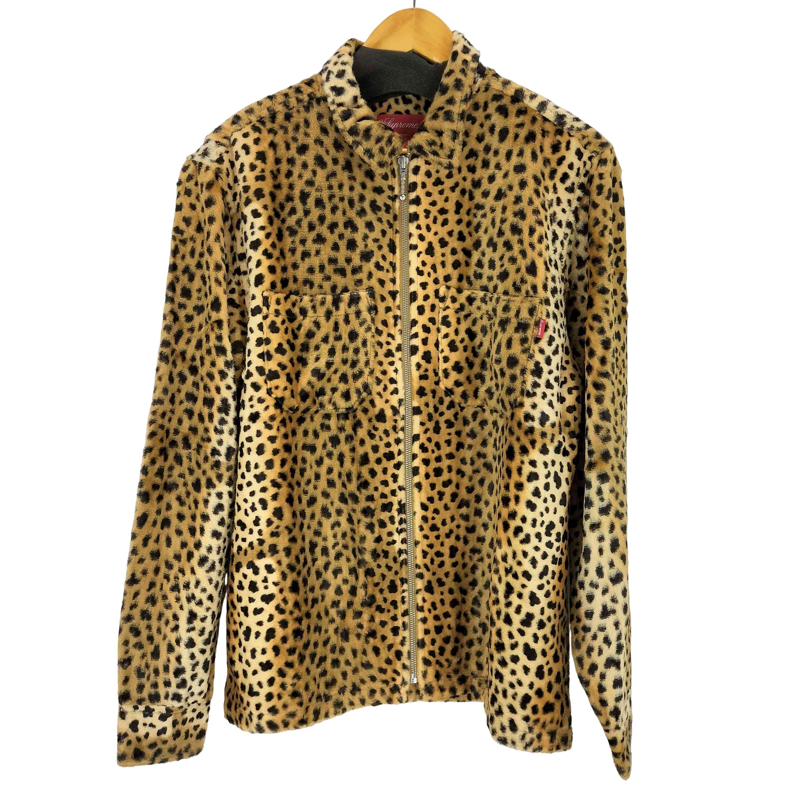 シュプリーム Supreme 17AW Cheetah Pile Zip Up Shirt メンズ JPN：M 