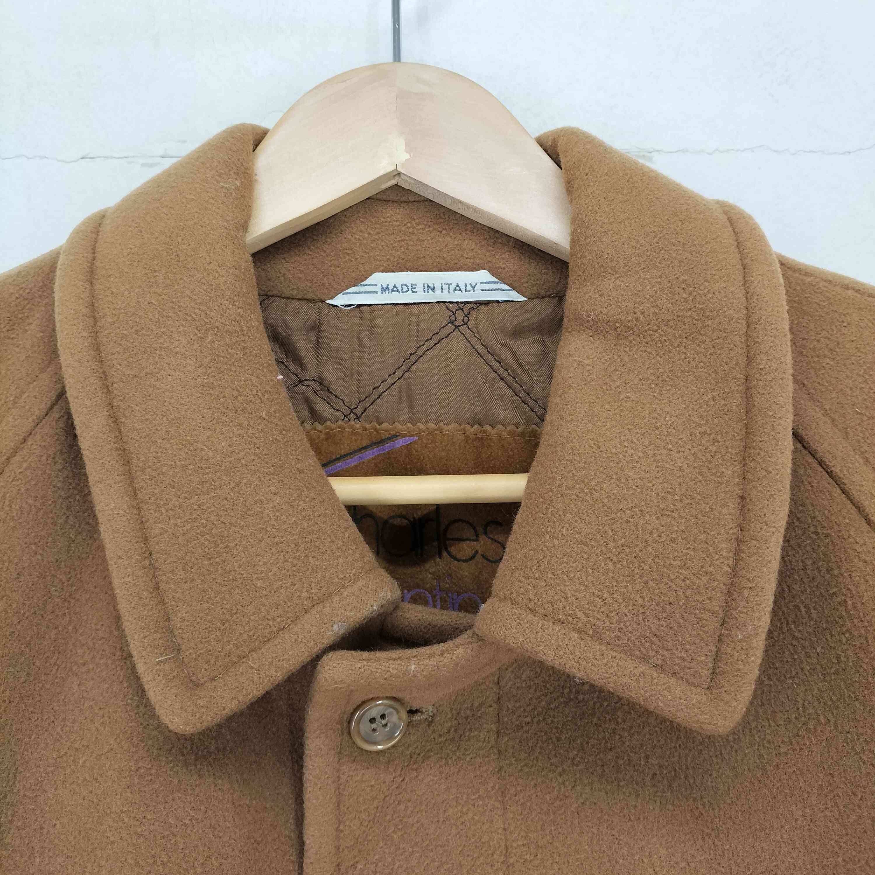 Charles Valentino WOOL＆CASHMERE ステンカラーコート Made In Italy