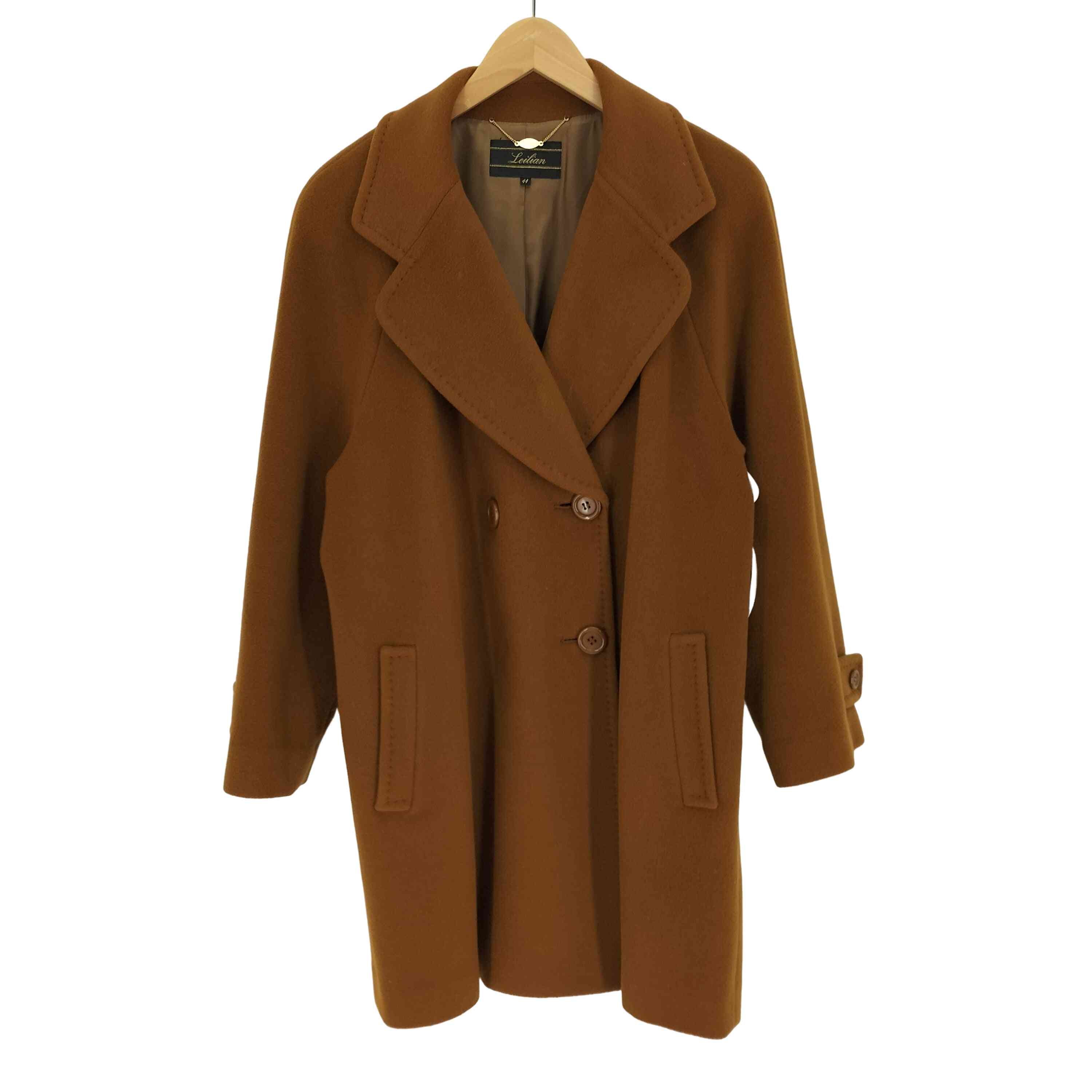 レリアン Leilian 日本製 カシミヤ ミドル チェスター コート
